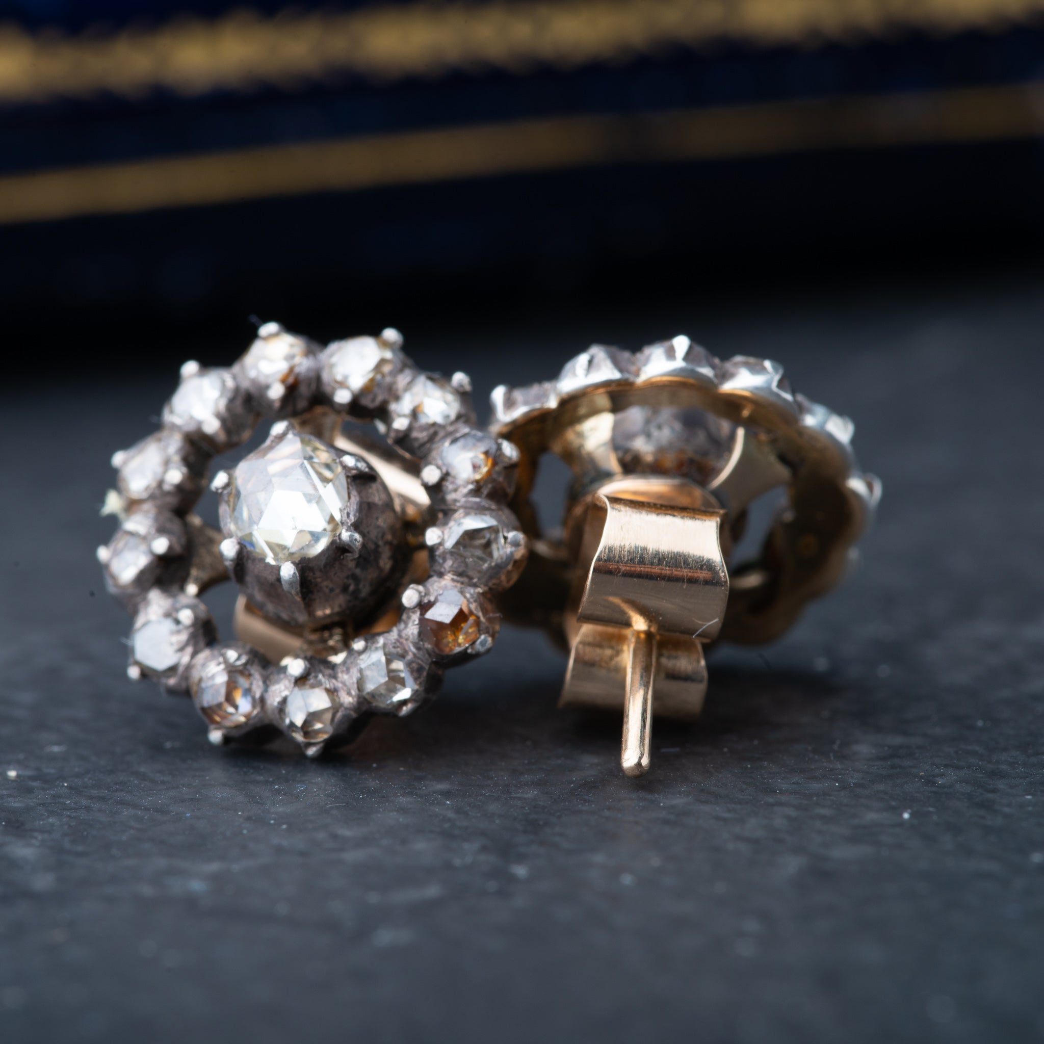 Antique Rosecut Diamond Earrings - Luxoria Vita