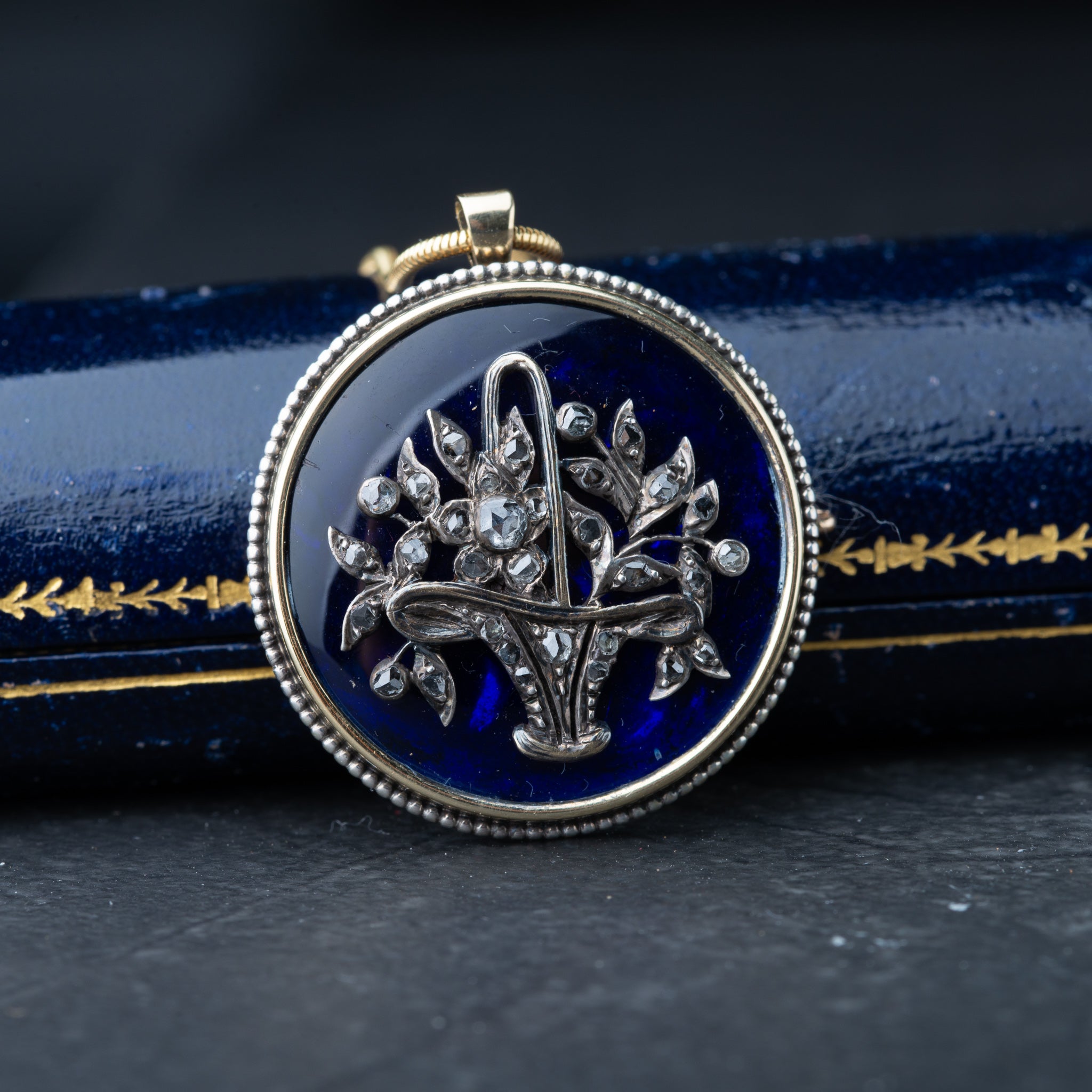 Antique Giardinetti Rosecut Diamond Pendant Brooch - Luxoria Vita