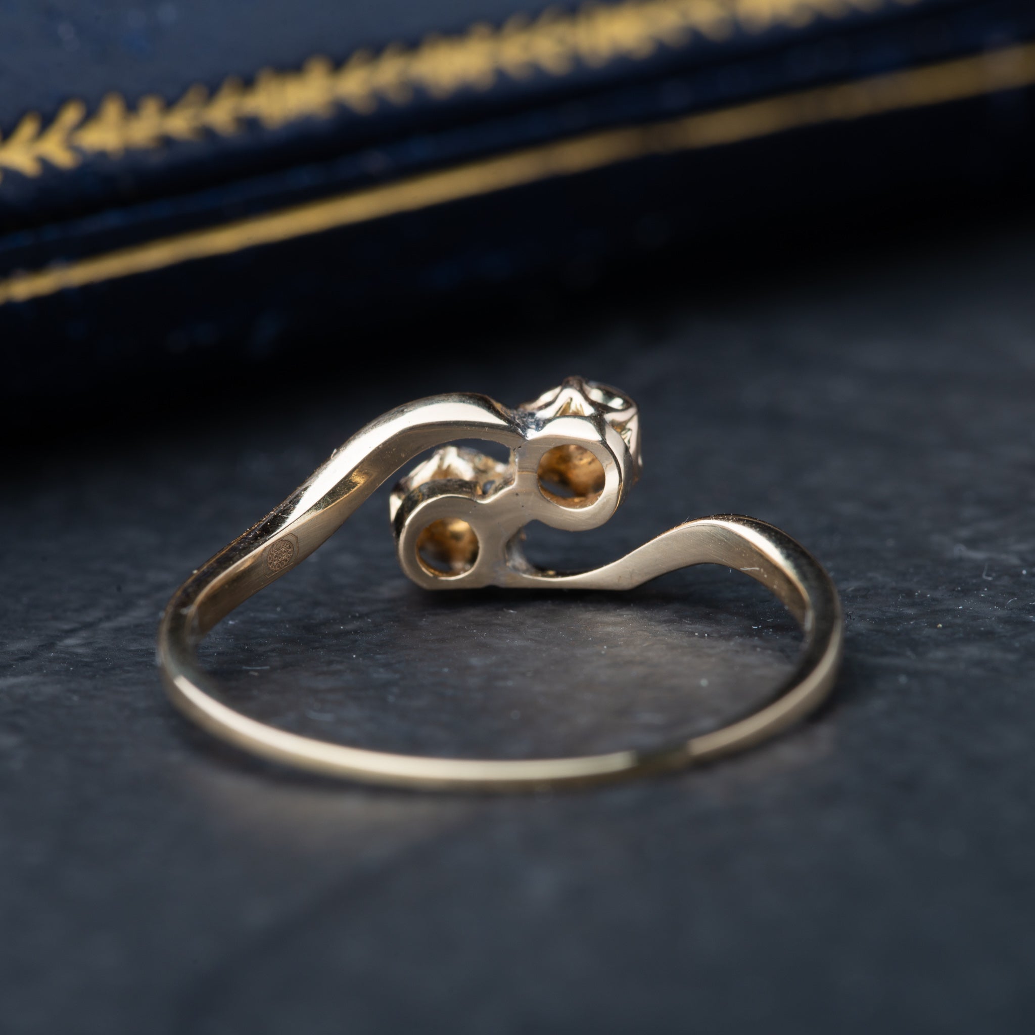 Edwardian Toi et Moi Rosecut Diamond Ring - Luxoria Vita