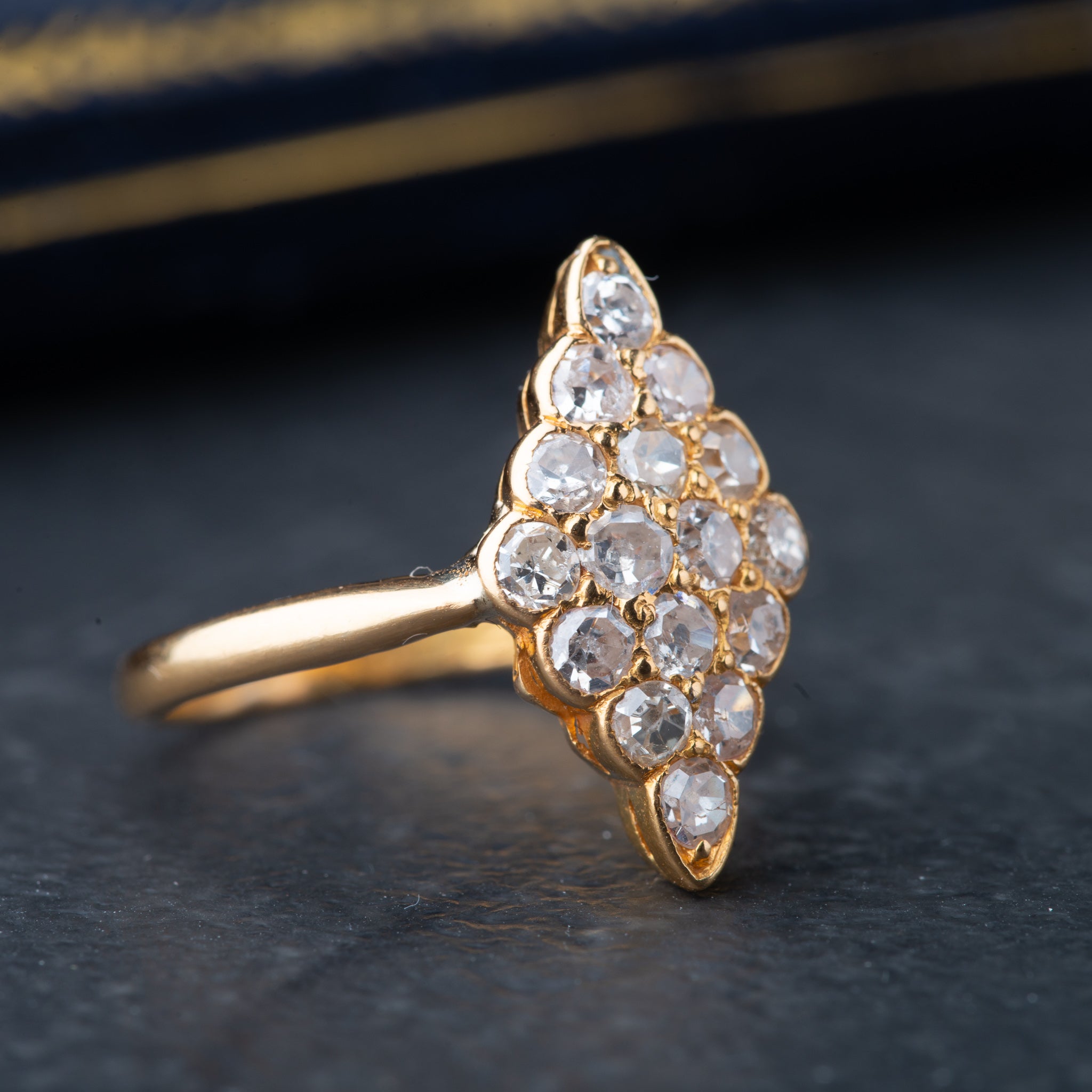 Antique 1900's Diamond Navette Ring - Luxoria Vita
