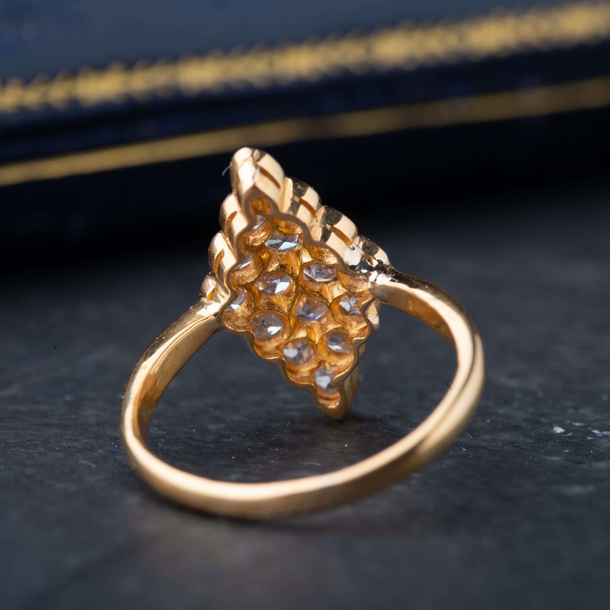 Antique 1900's Diamond Navette Ring - Luxoria Vita