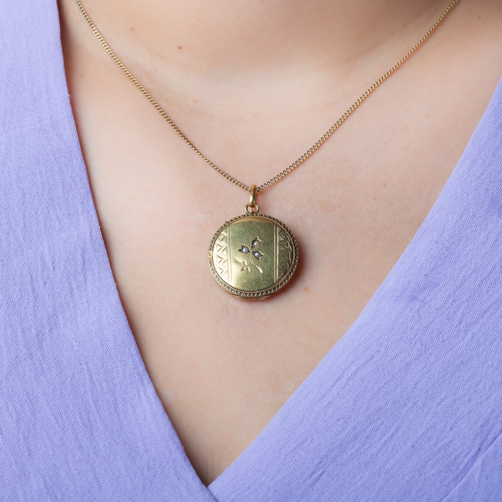 1900's Clover Medaillon in 14K Gold - Luxoria Vita