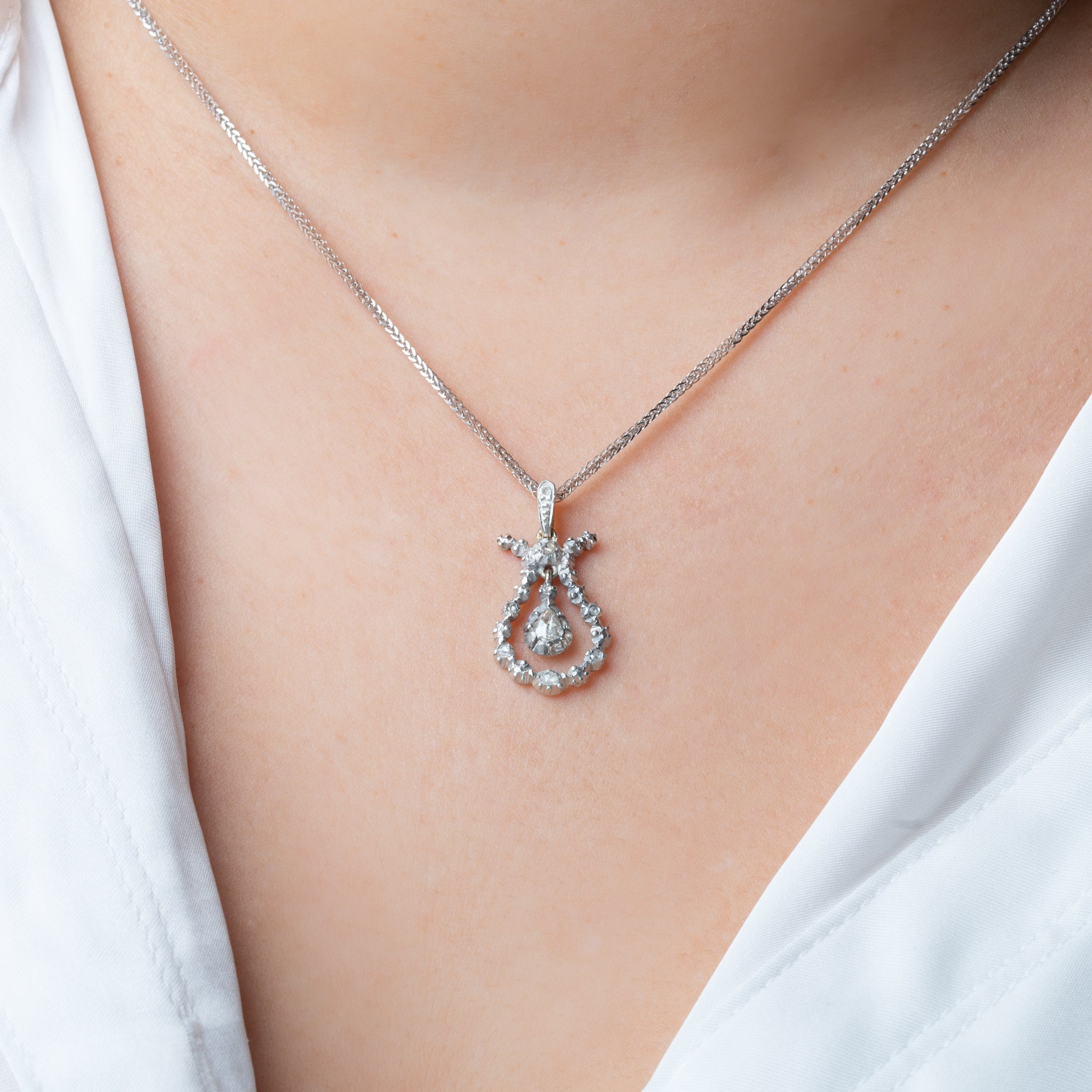 Antique Rosecut Diamond Pendant - Luxoria Vita