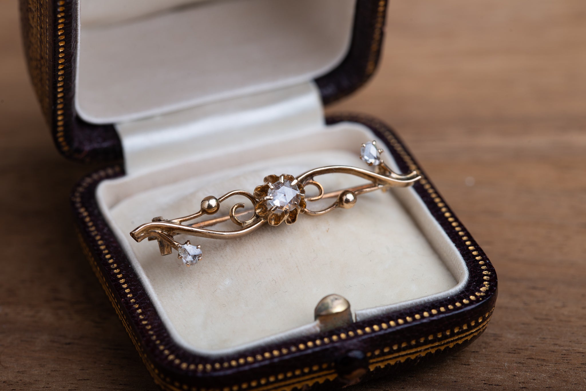 Edwardian Rosecut Diamond Brooch - Luxoria Vita