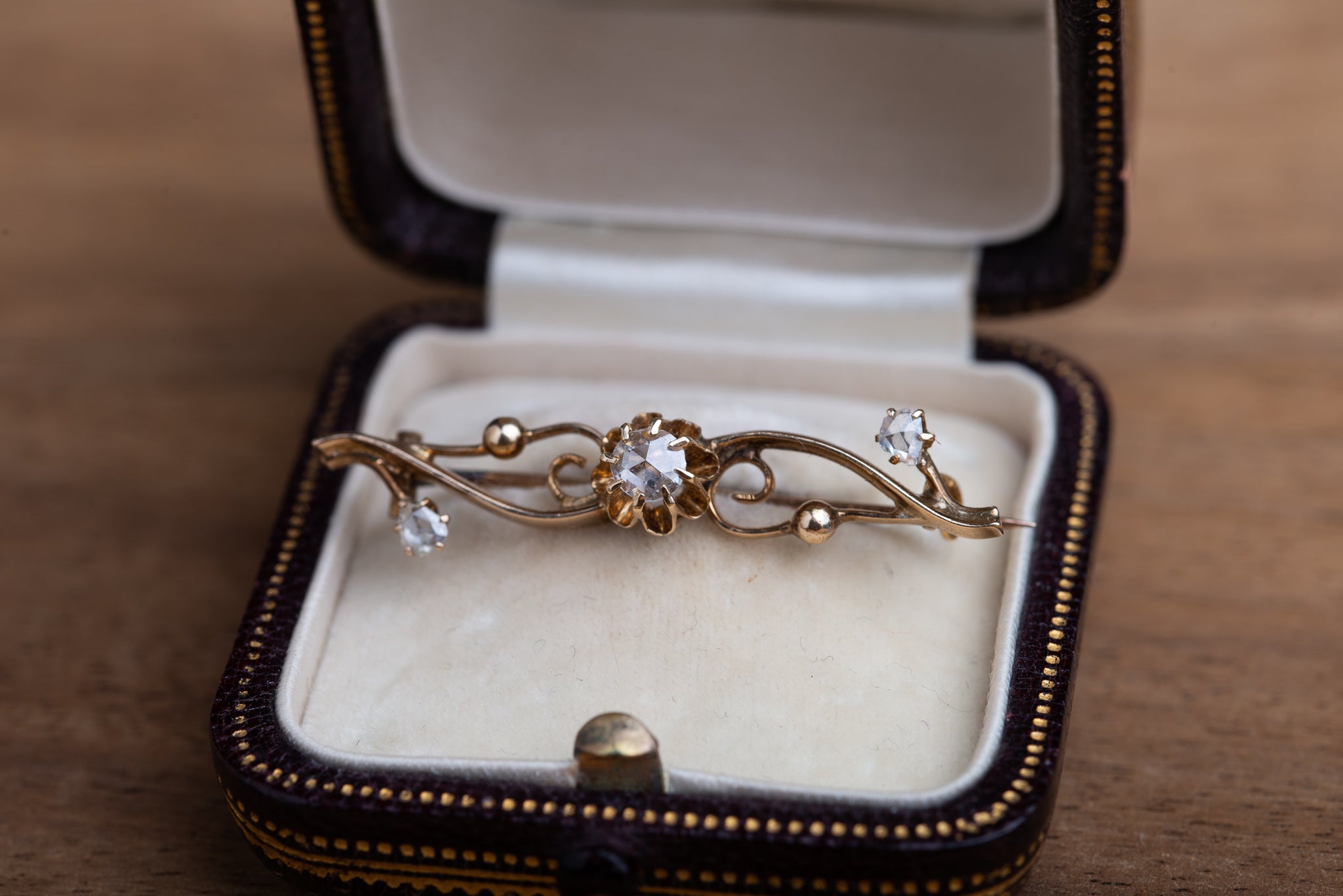 Edwardian Rosecut Diamond Brooch - Luxoria Vita