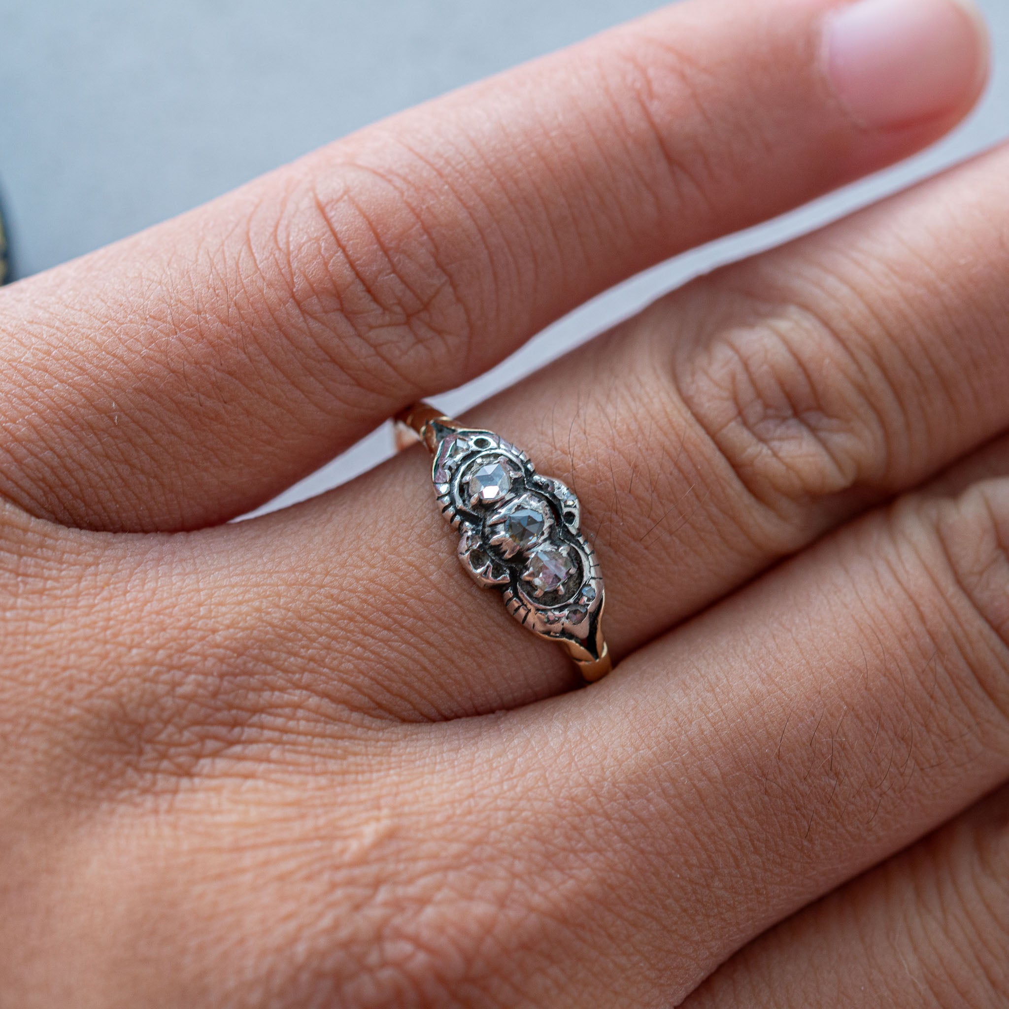 Antique Dutch Foiled Rosecut Diamond Ring