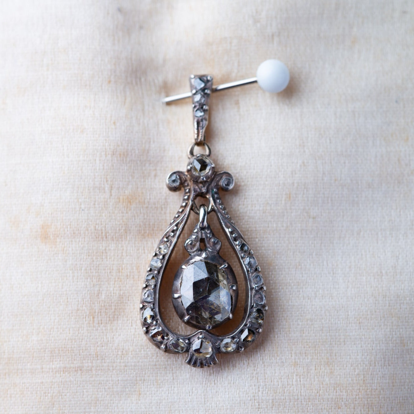 Antique Rosecut Diamond Pendant - Luxoria Vita