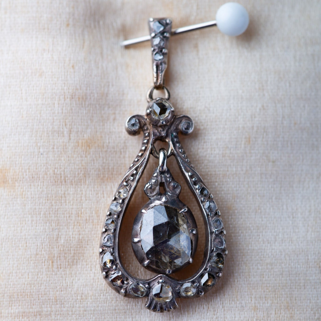 Antique Rosecut Diamond Pendant - Luxoria Vita