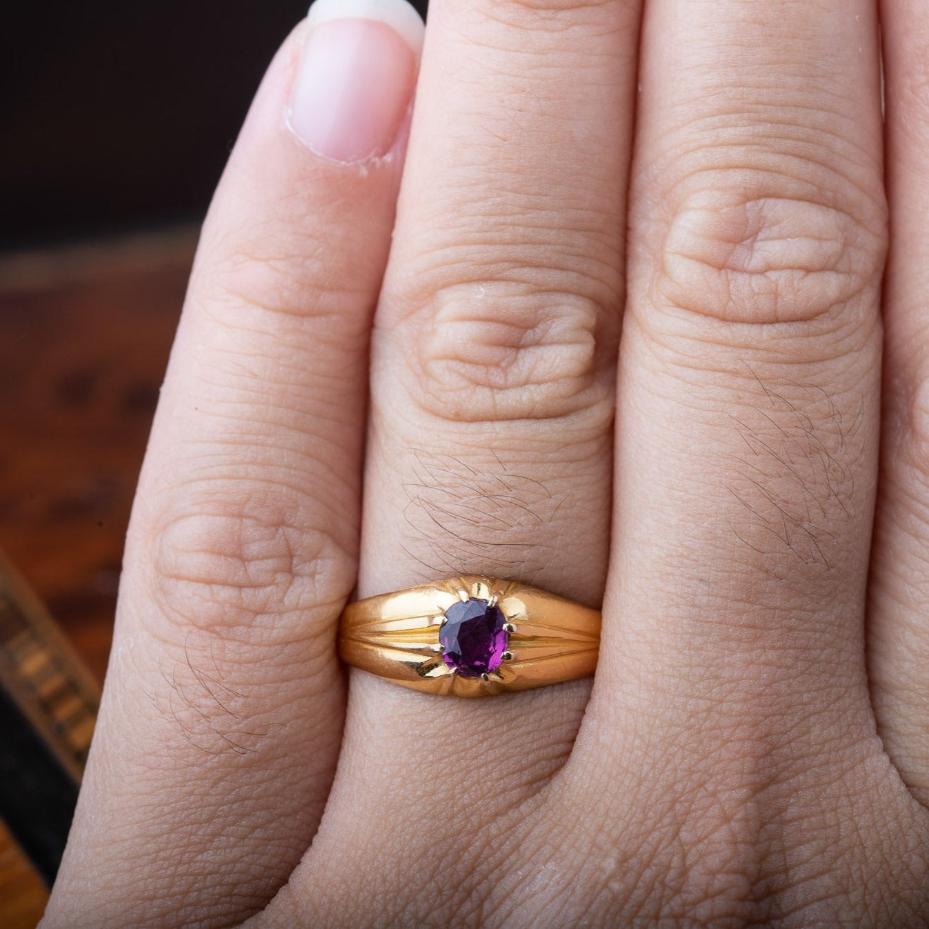 1900's High Carat Gold Ruby Ring - LUXORIA VITA