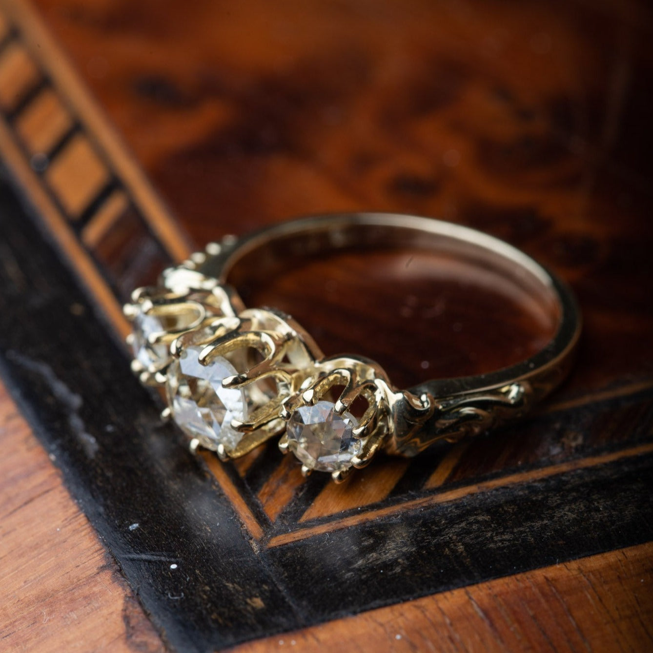 New Rosecut Diamond Trilogy Ring - LUXORIA VITA