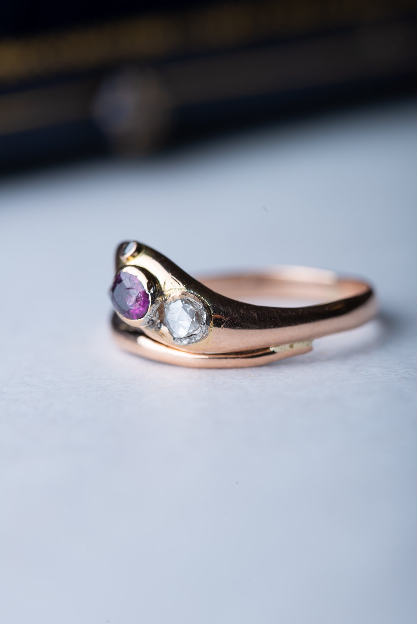 French Victorian Snake Ring - Luxoria Vita