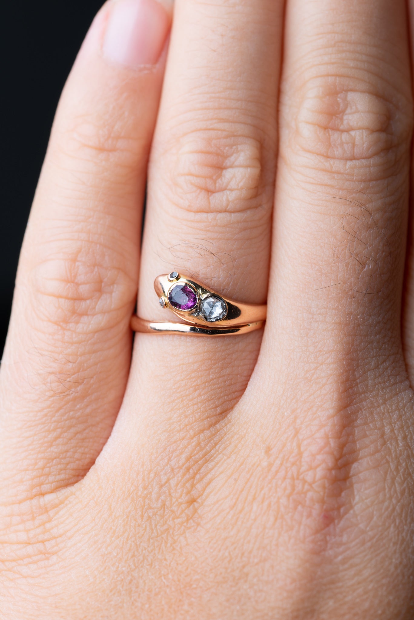 French Victorian Snake Ring - Luxoria Vita