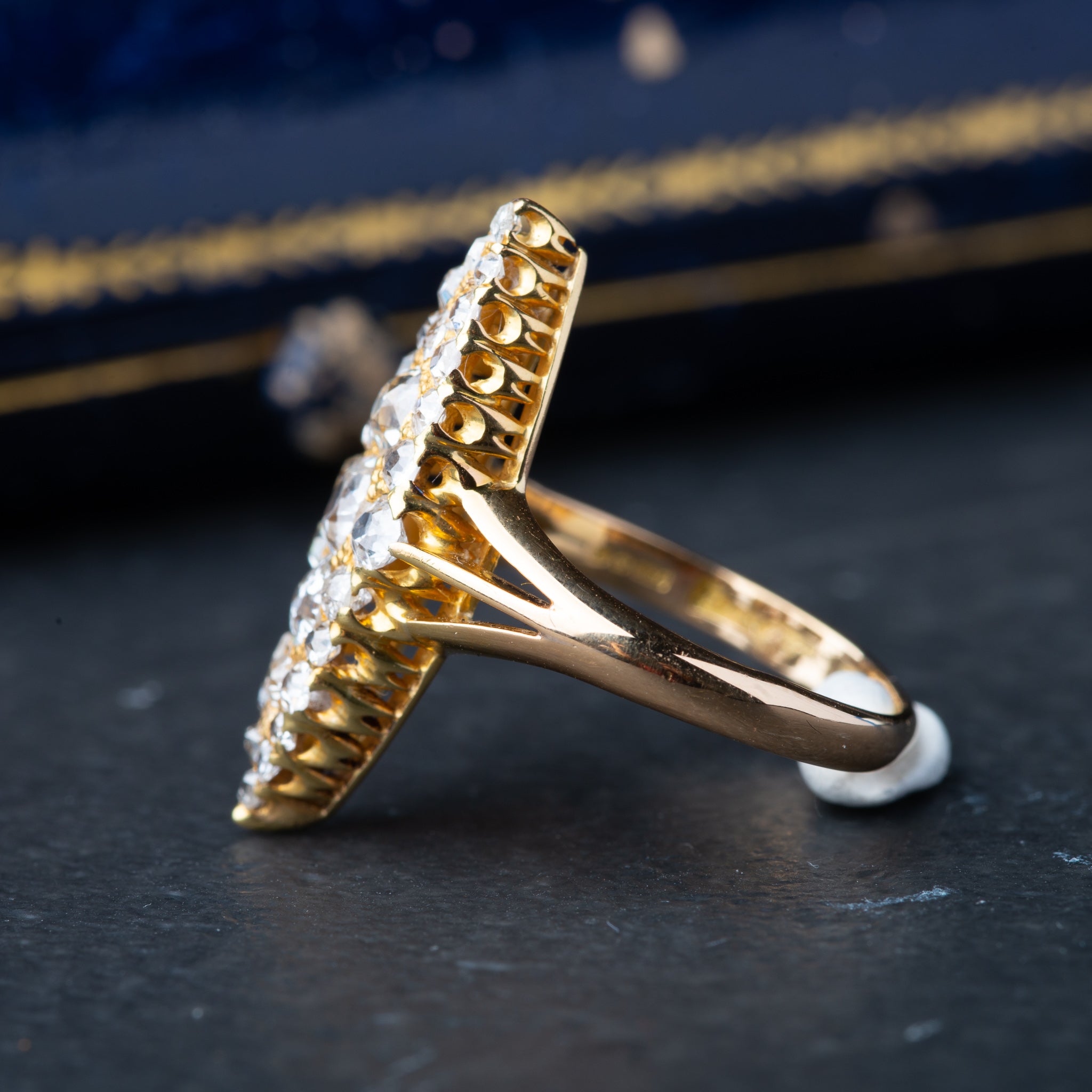 Victorian Diamond Navette Ring - LUXORIA VITA