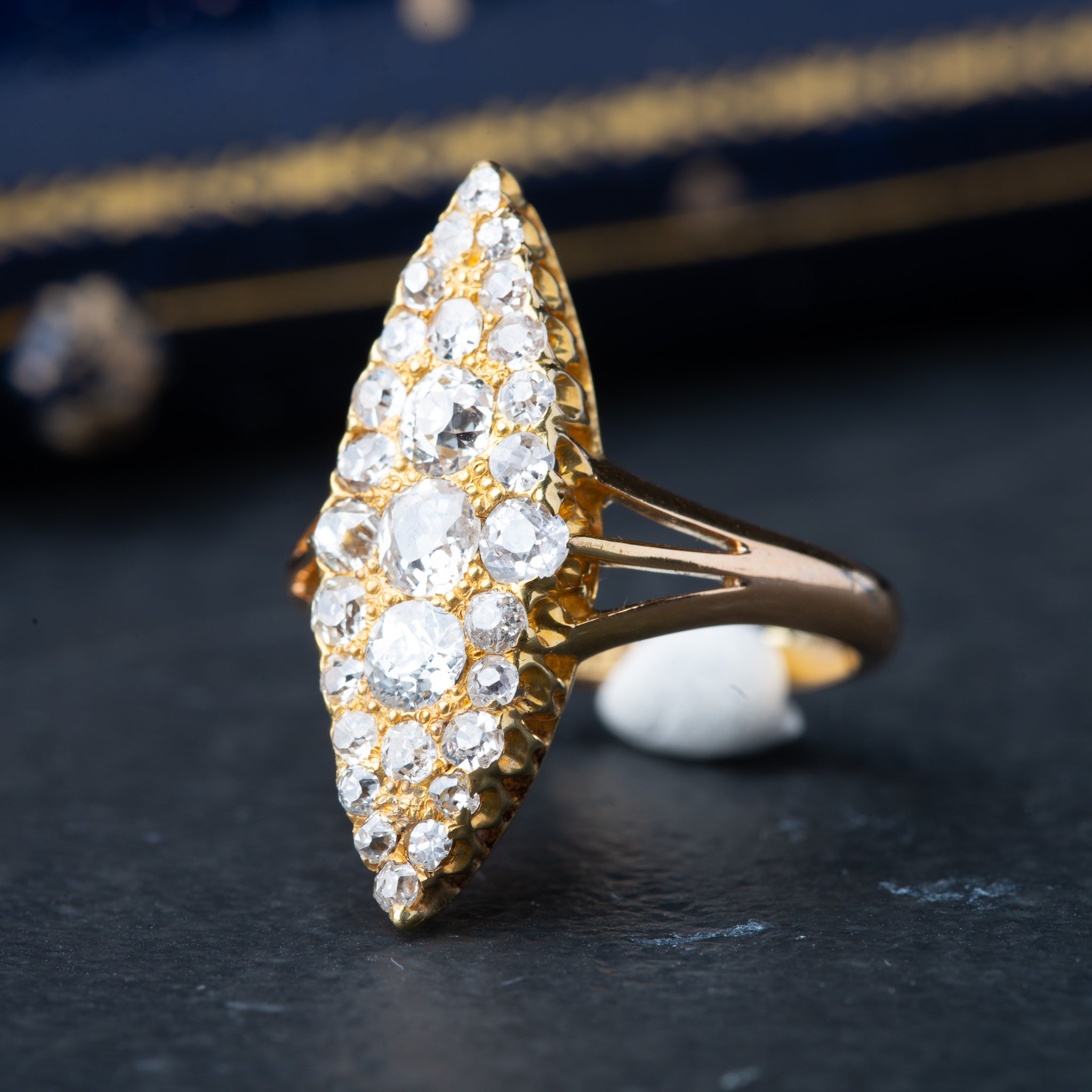 Victorian Diamond Navette Ring - LUXORIA VITA