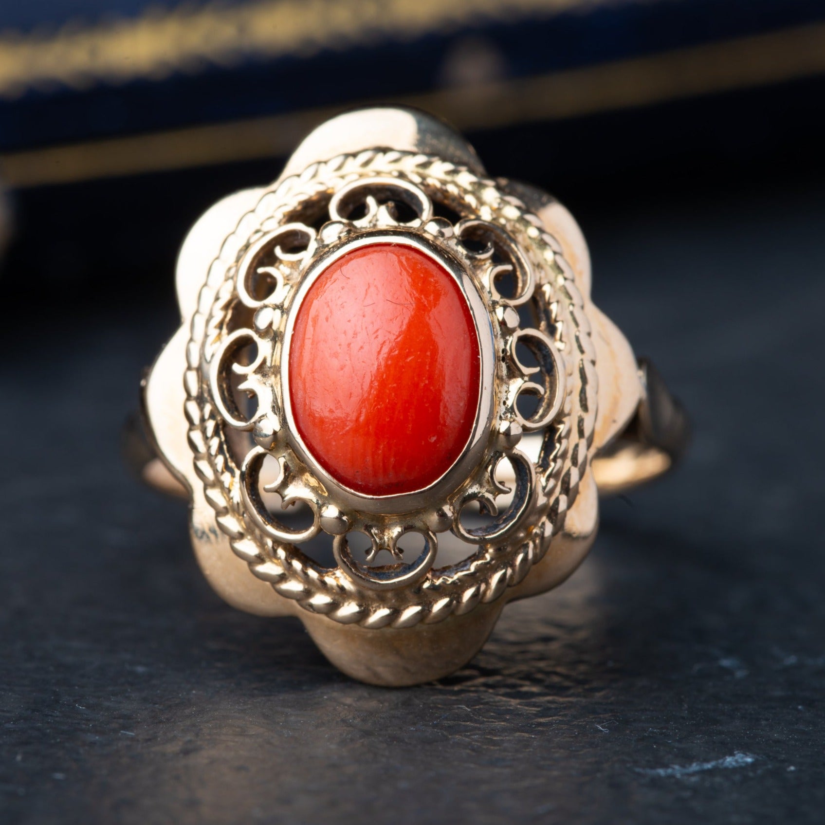 Vintage Dutch Coral Ring - LUXORIA VITA