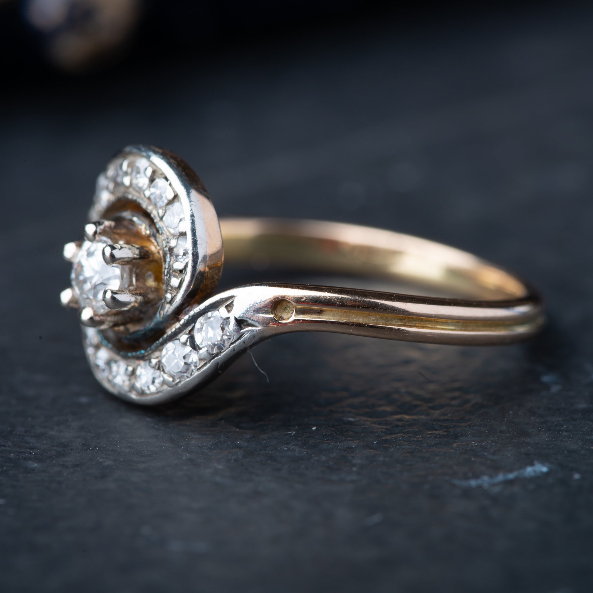 Art Deco Diamond Tourbilon Ring - Luxoria Vita