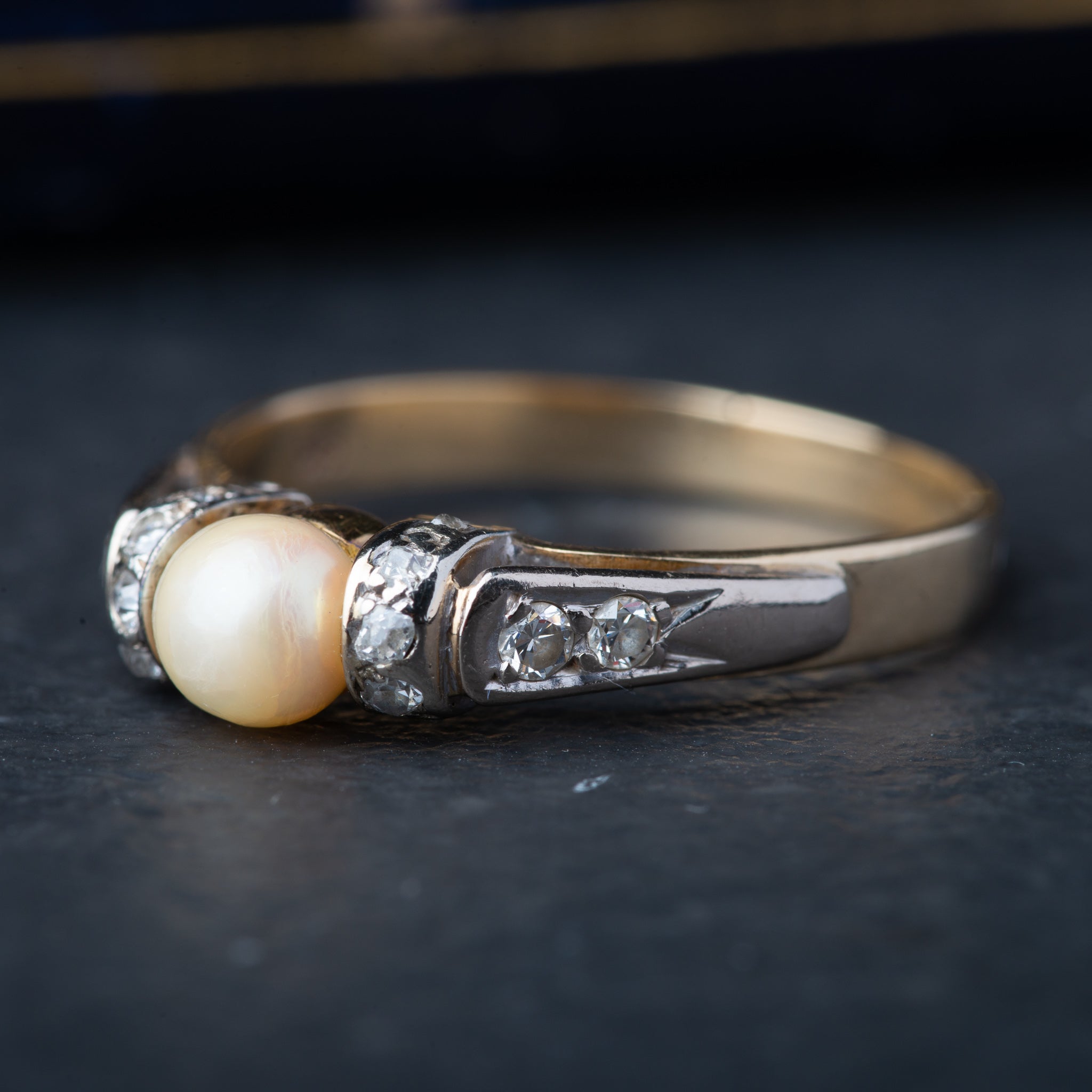 Vintage Pearl Diamond Ring - LUXORIA VITA