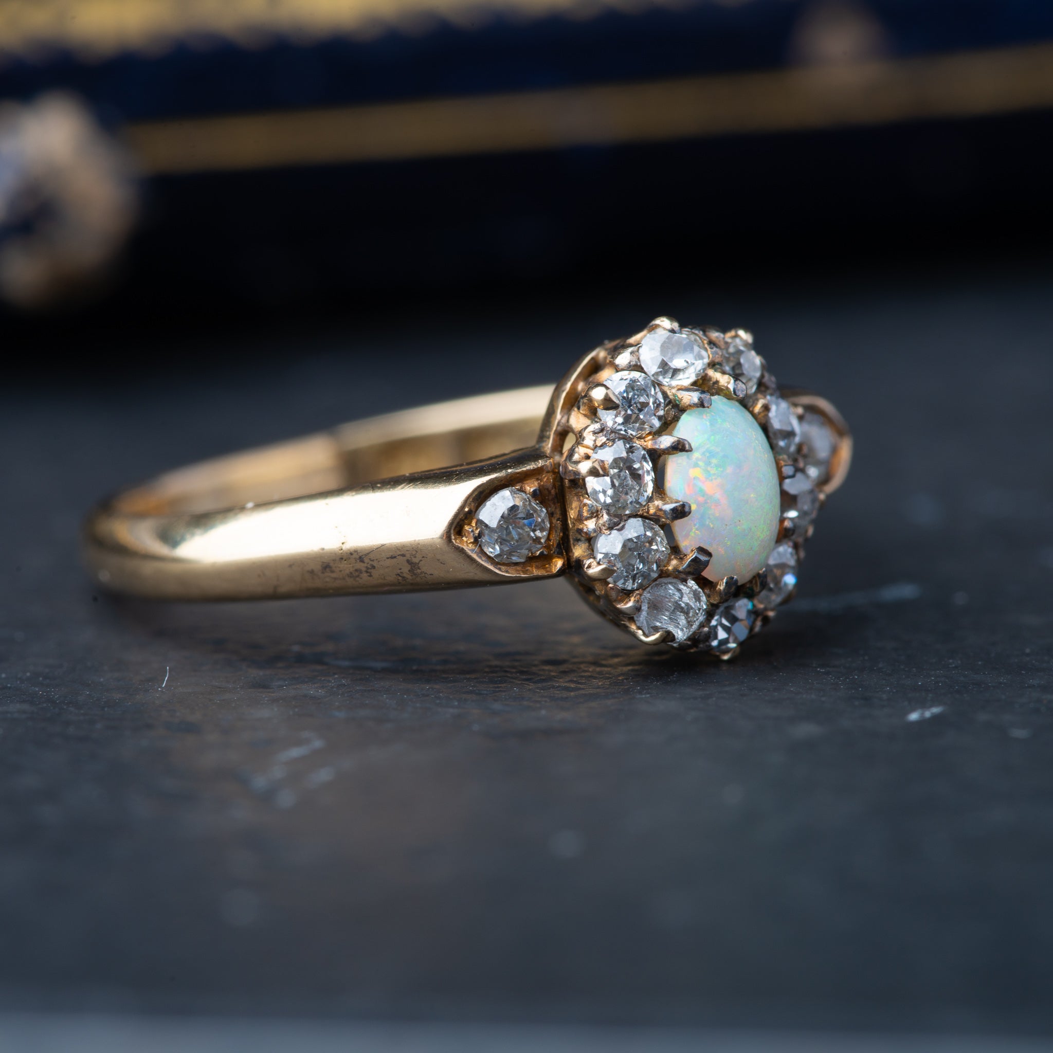 Art Deco Opal Diamond Ring - Luxoria Vita