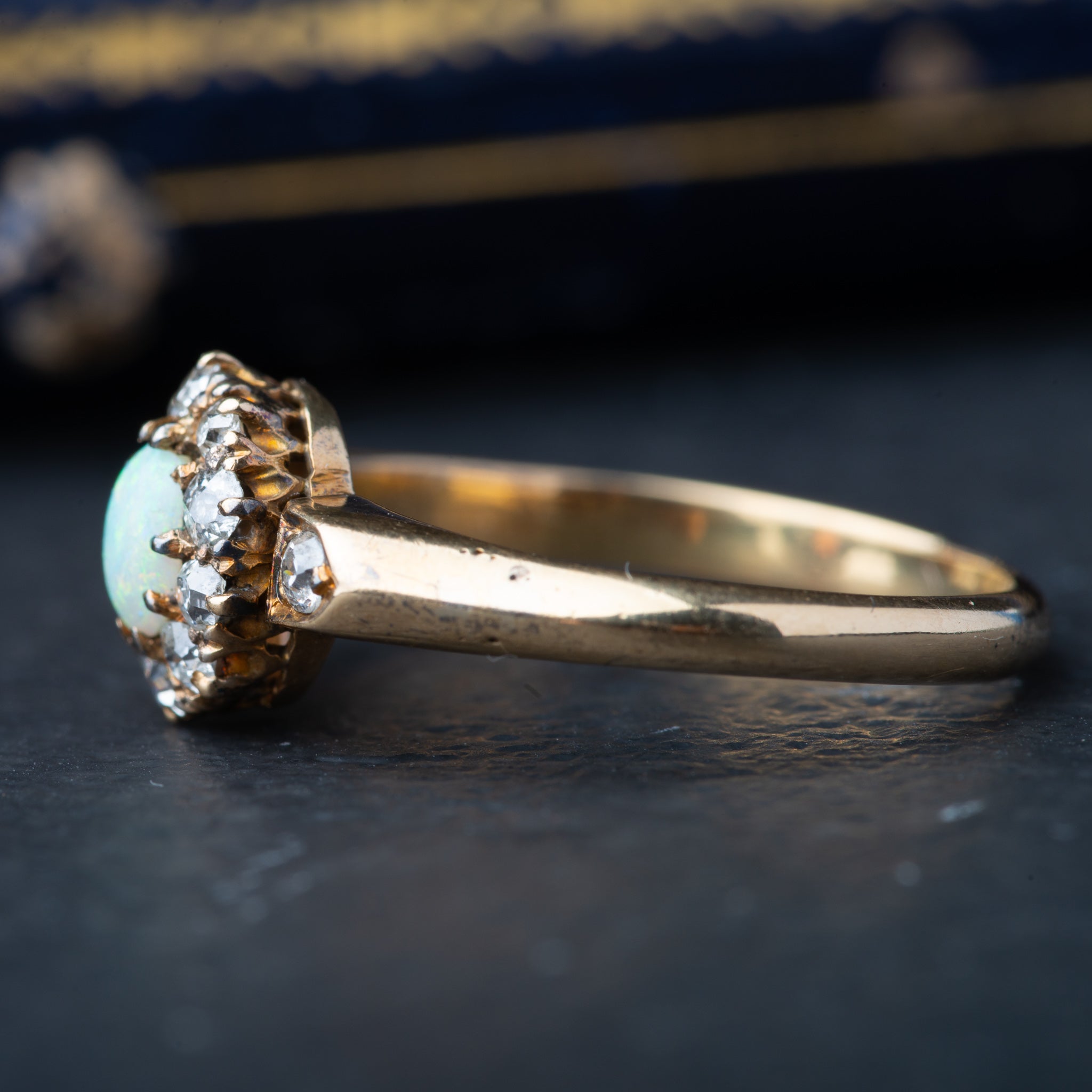 Art Deco Opal Diamond Ring - Luxoria Vita