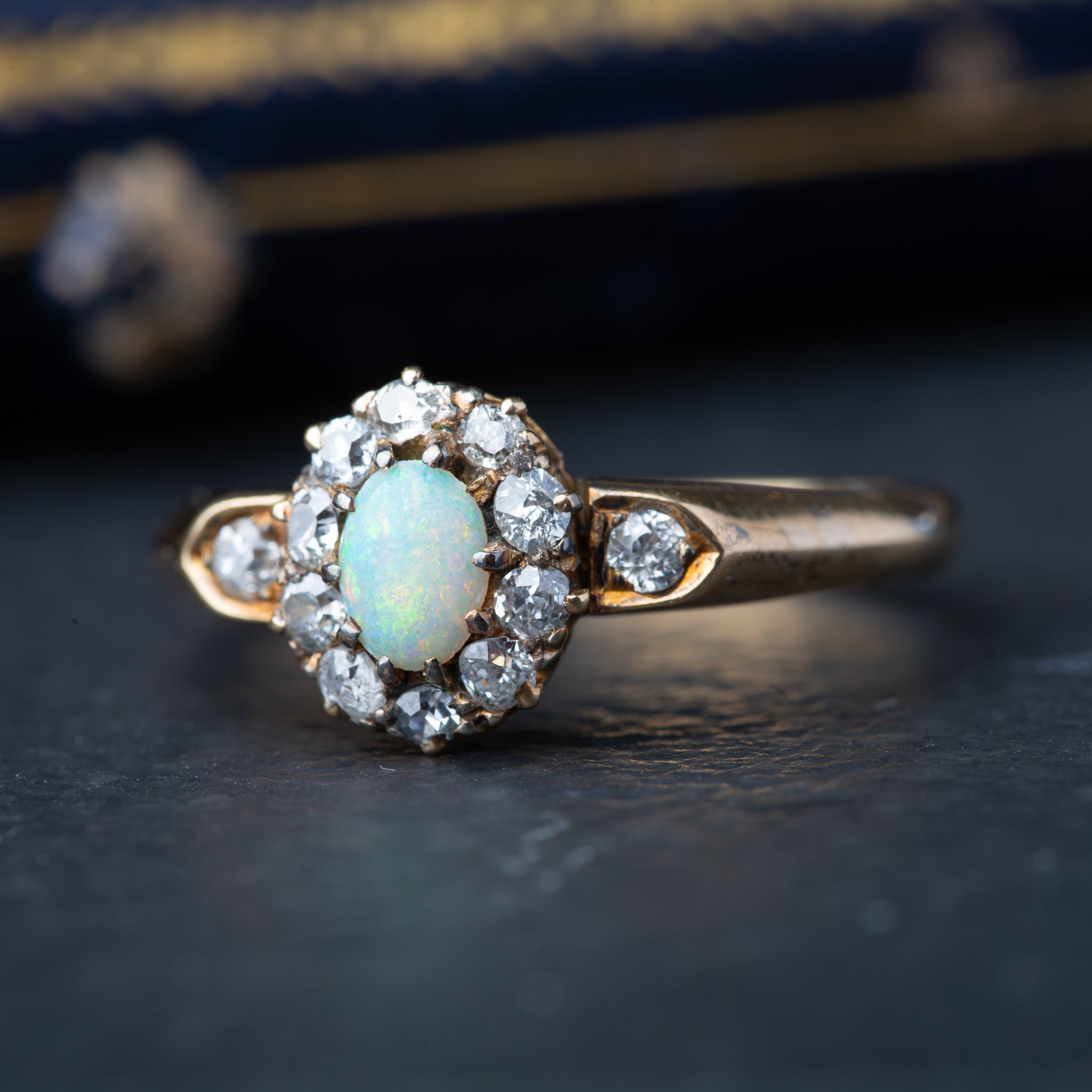 Art Deco Opal Diamond Ring - Luxoria Vita