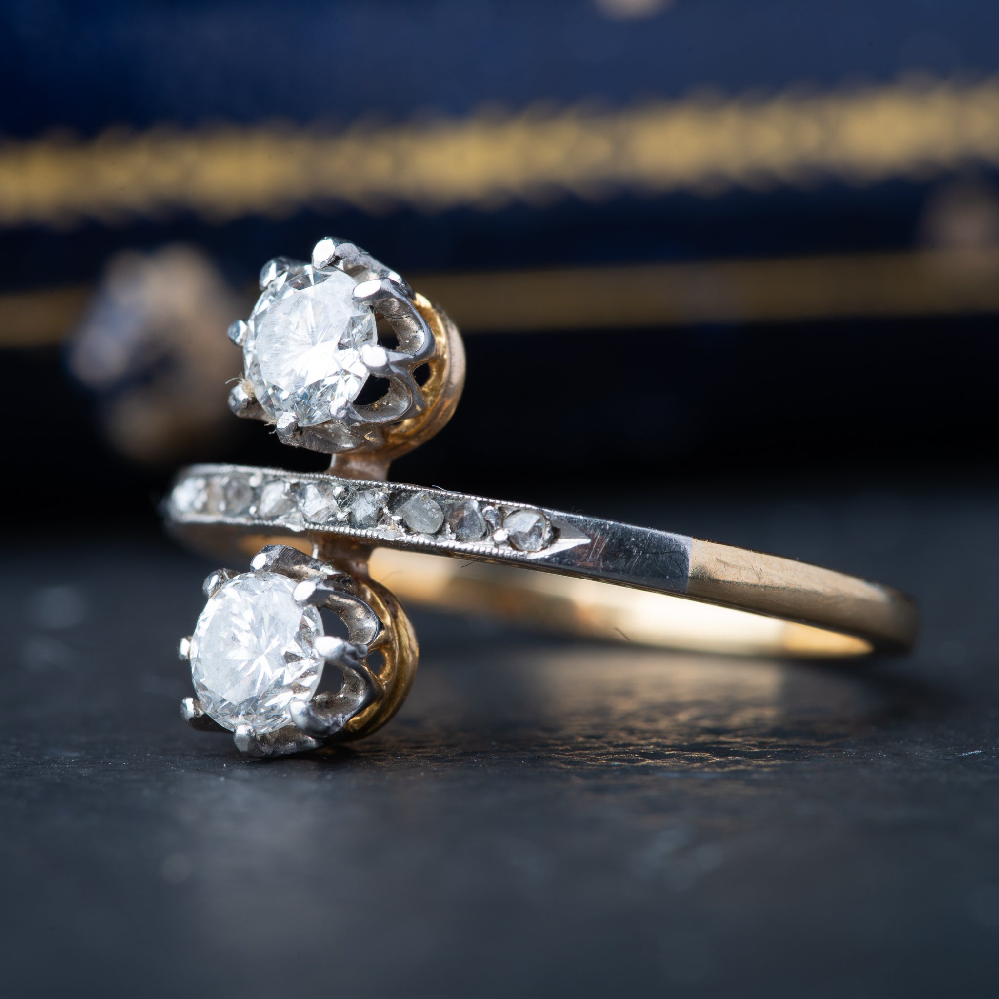 Art Deco Toi et Moi Diamond Ring - Luxoria Vita