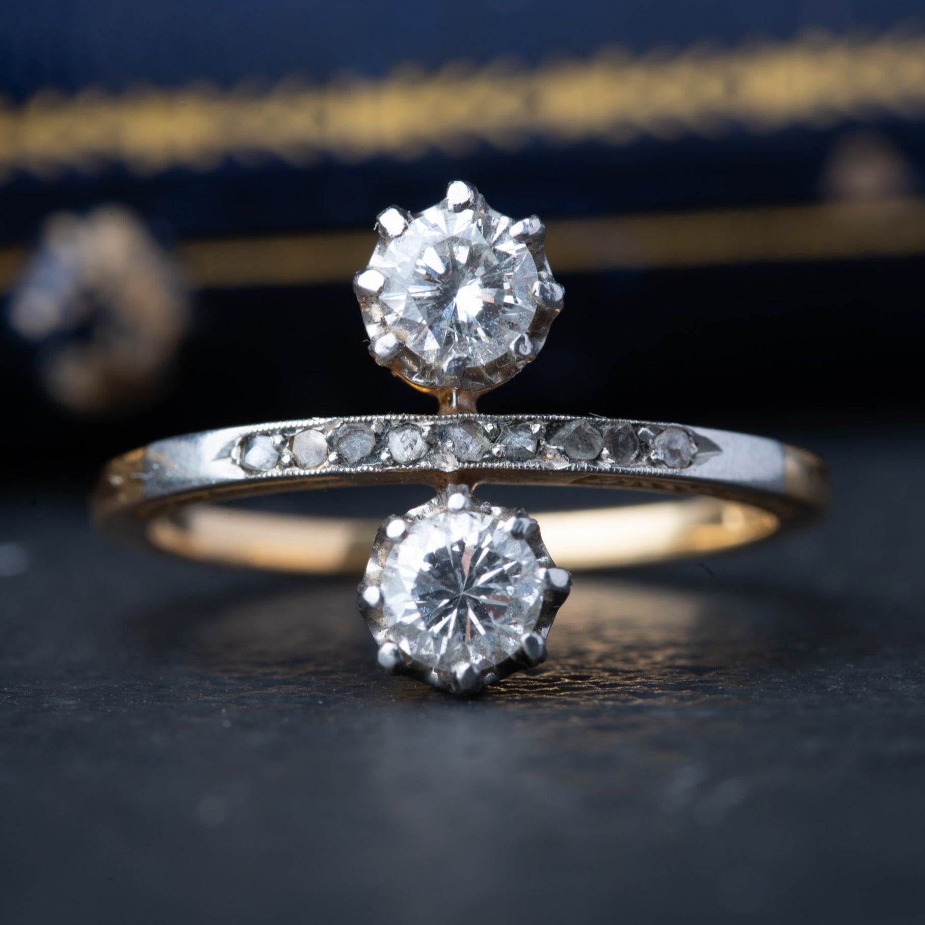 Art Deco Toi et Moi Diamond Ring - Luxoria Vita