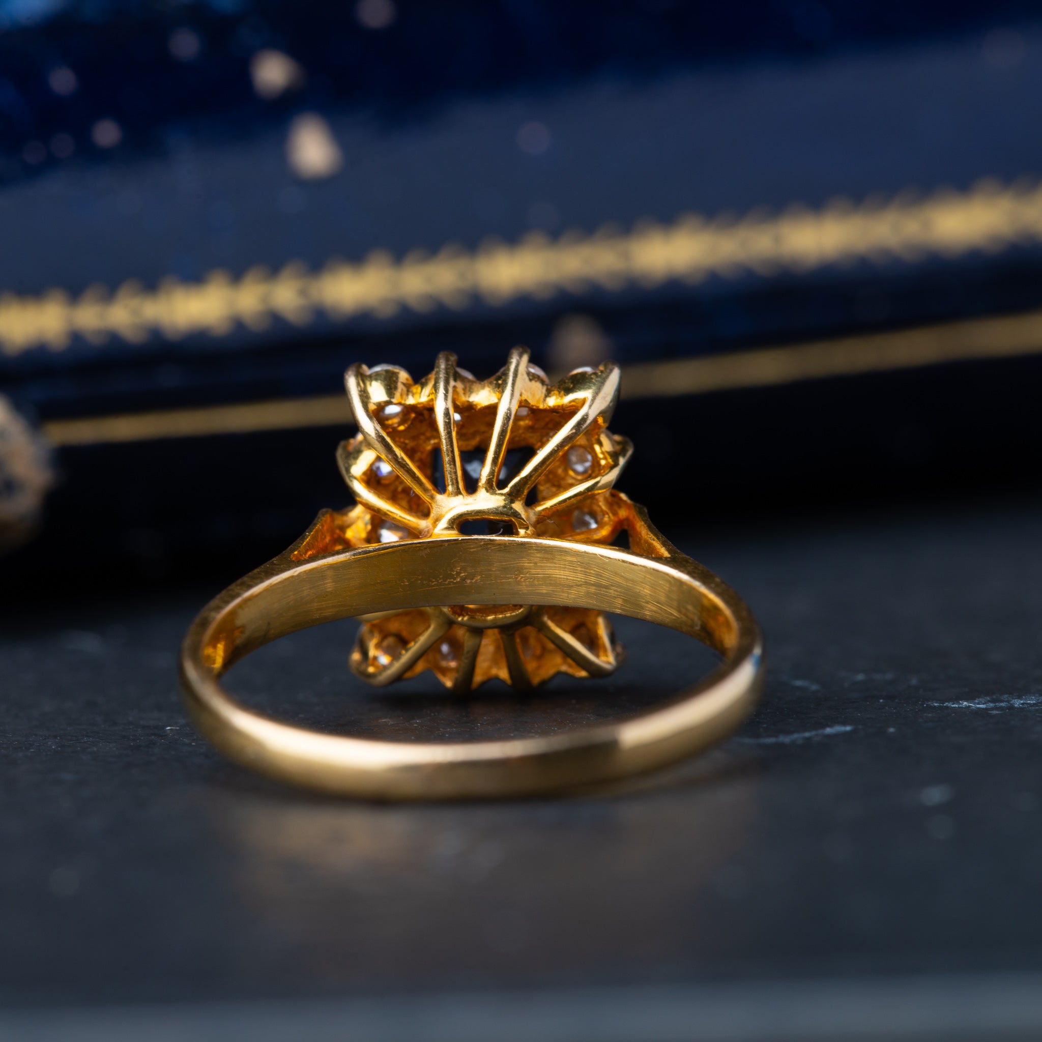 1970's Vintage Sapphire Diamond Ring - LUXORIA VITA