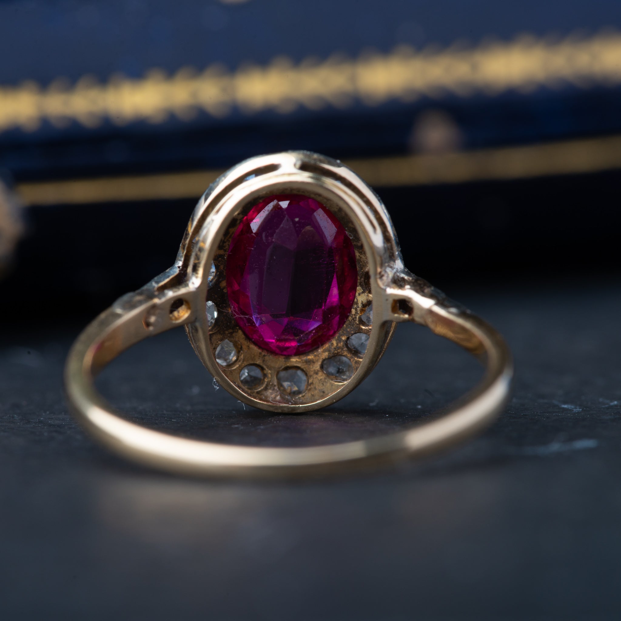 Art Deco Ruby Verneuil Diamond Ring - LUXORIA VITA