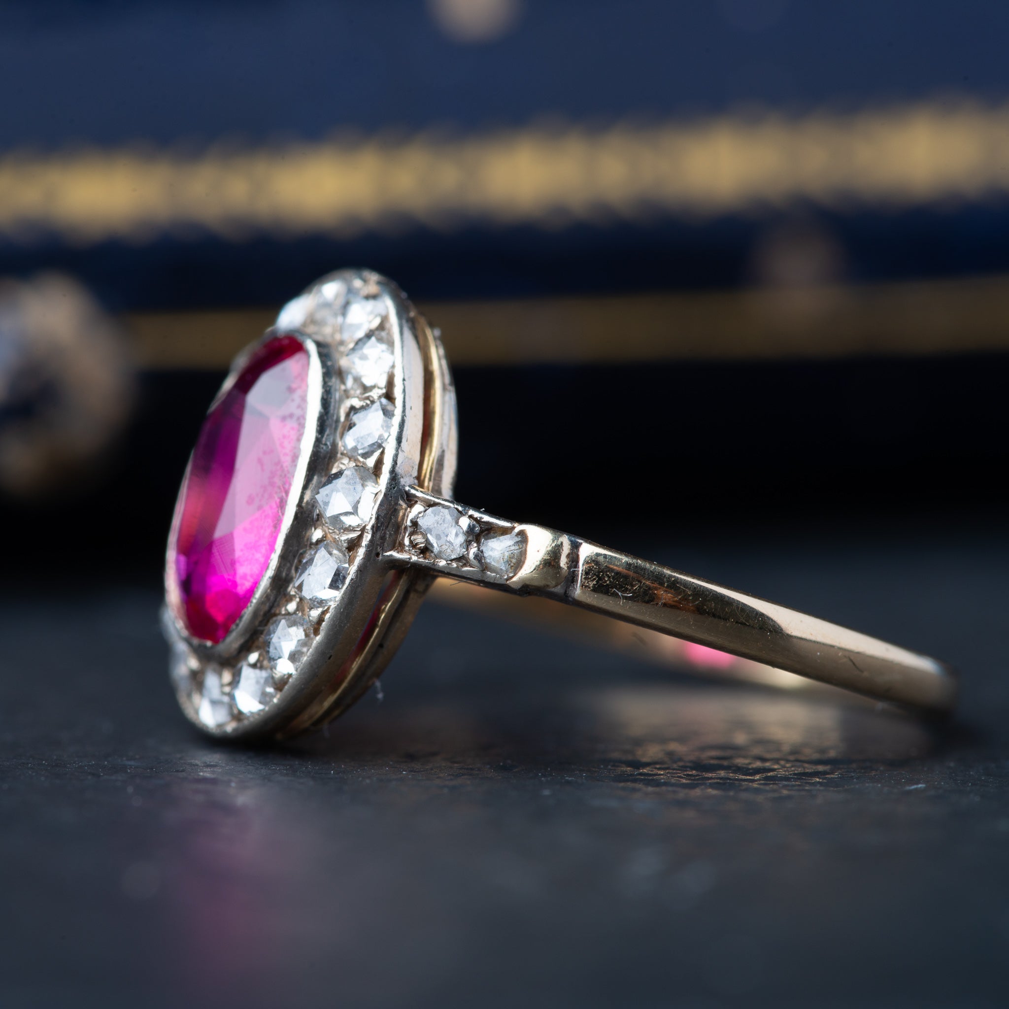 Art Deco Ruby Verneuil Diamond Ring - LUXORIA VITA