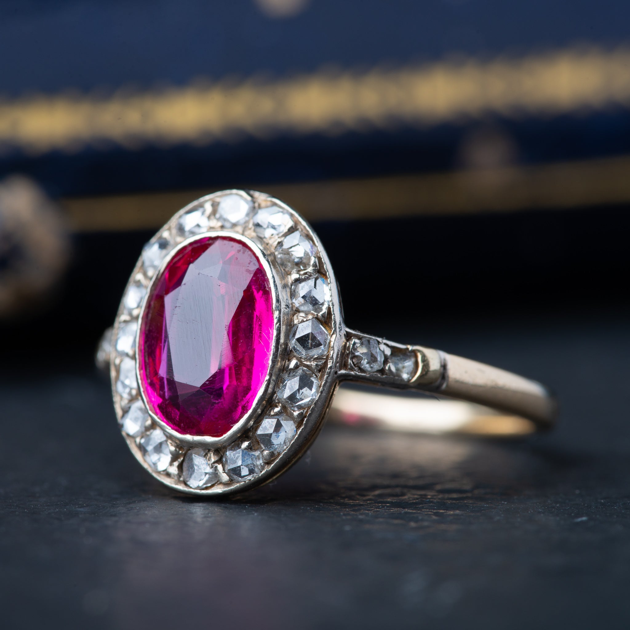Art Deco Ruby Verneuil Diamond Ring - LUXORIA VITA