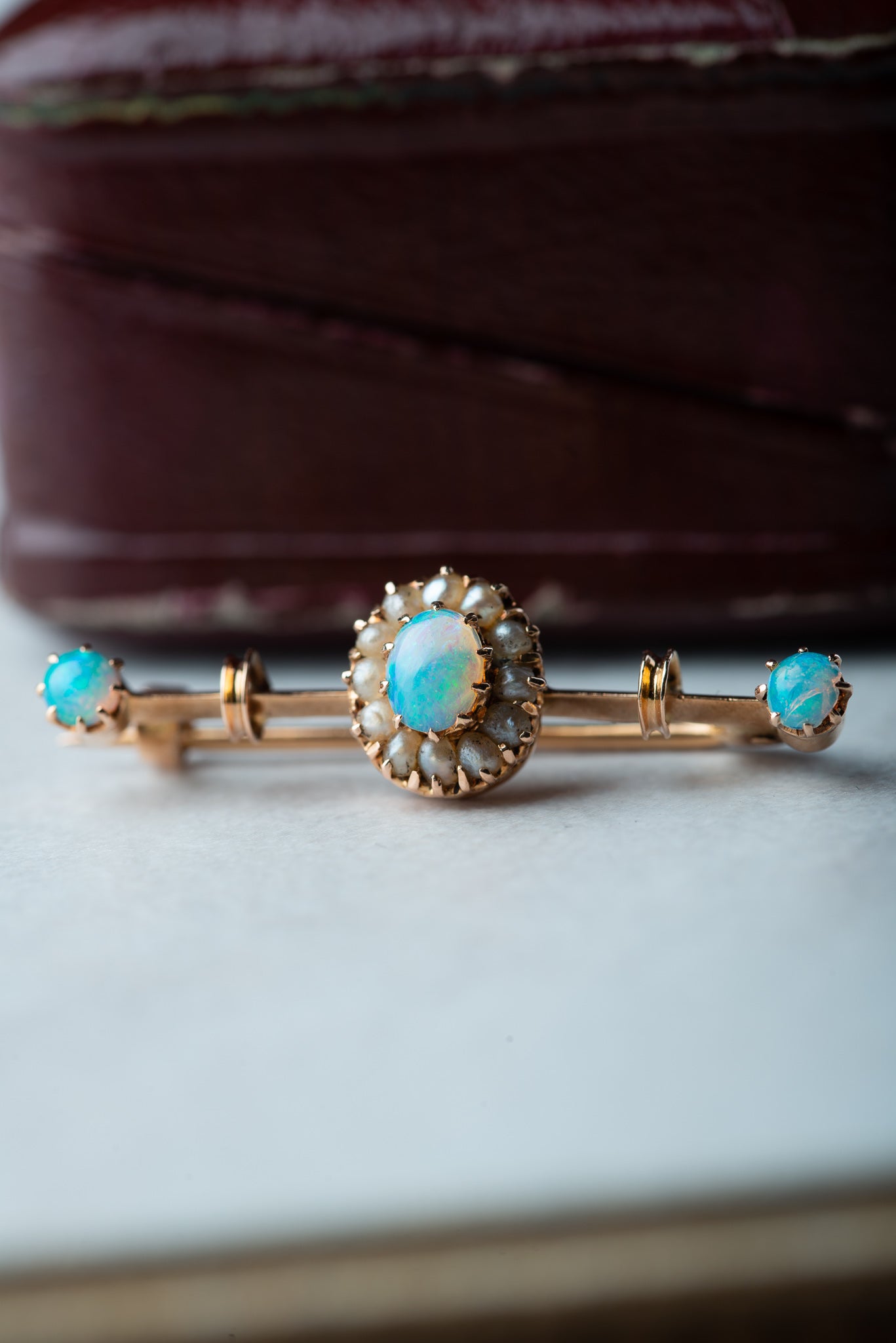 Antique 19th Century Opal Pearl Brooch - Luxoria Vita