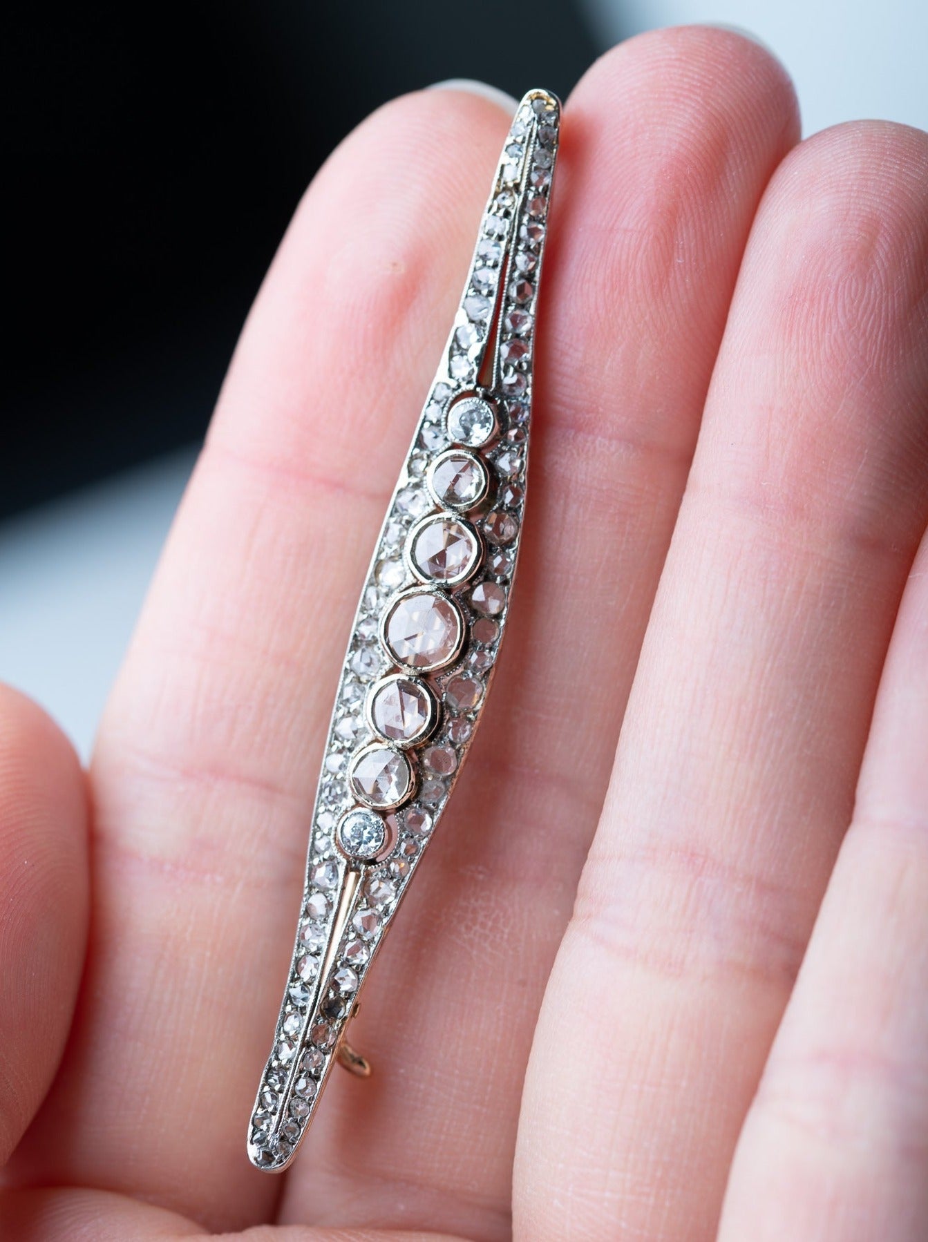 Art Deco Rosecut Diamond Brooch - LUXORIA VITA