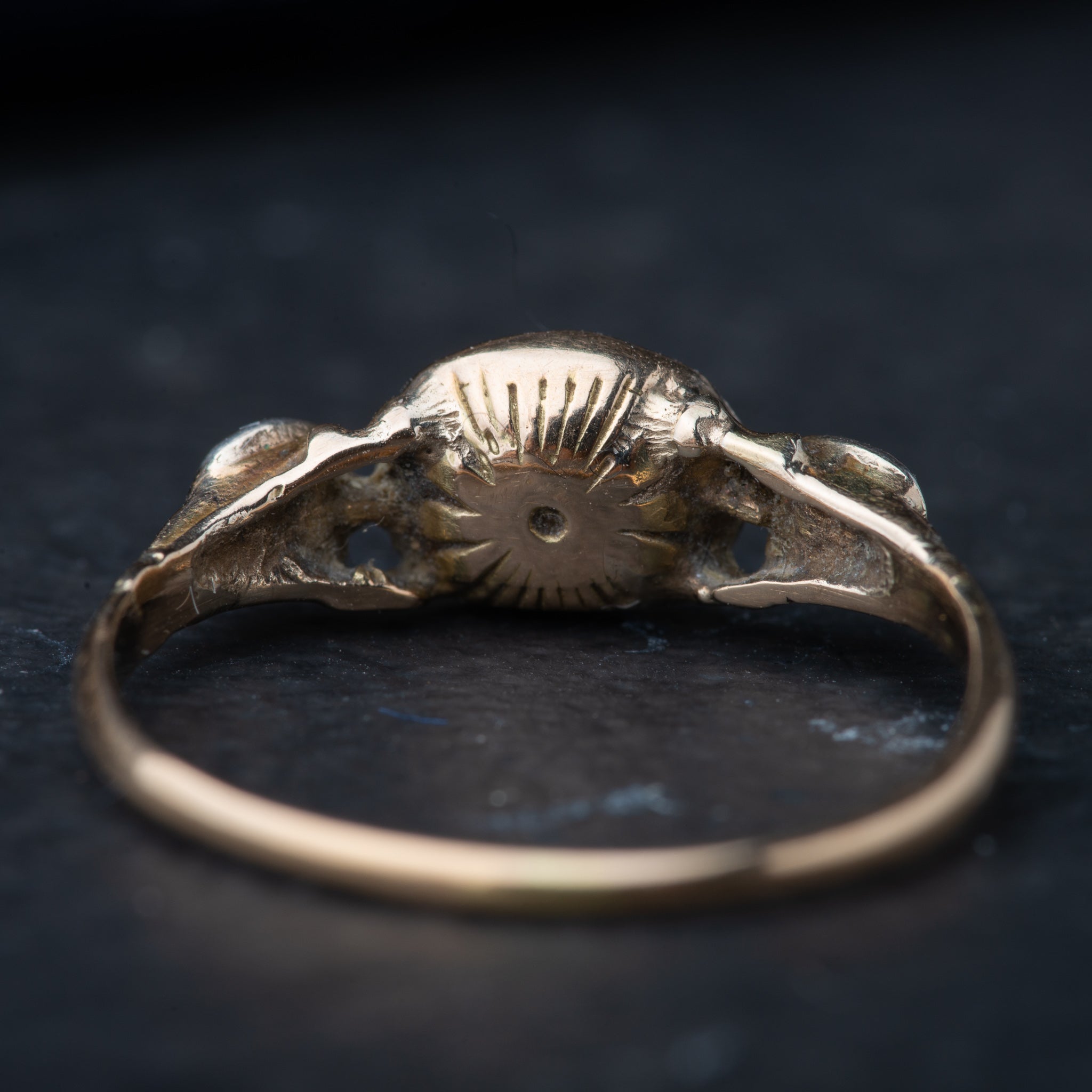 RARE Georgian 1740's Rosecut Diamond Trilogy Ring - Luxoria Vita