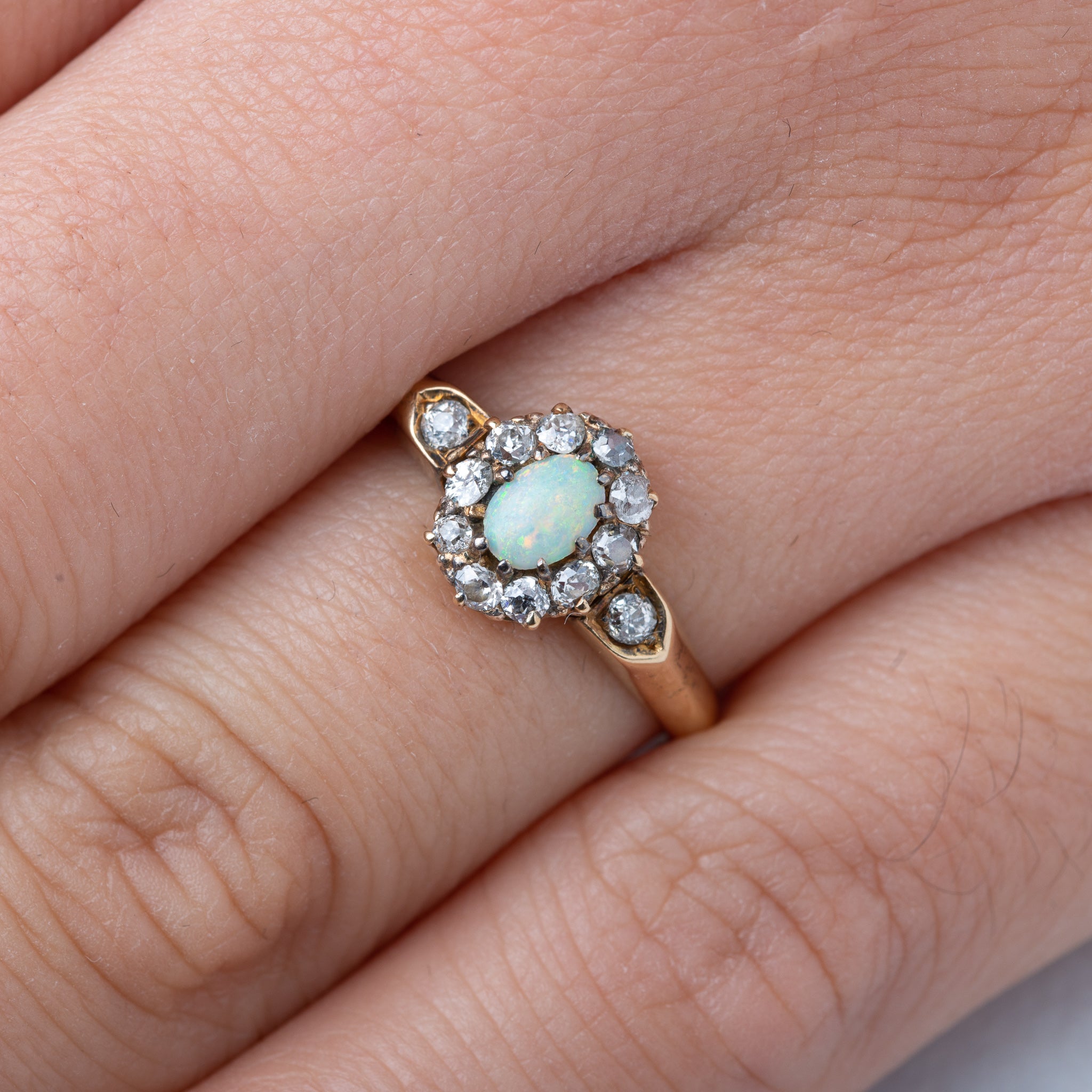Art Deco Opal Diamond Ring - Luxoria Vita