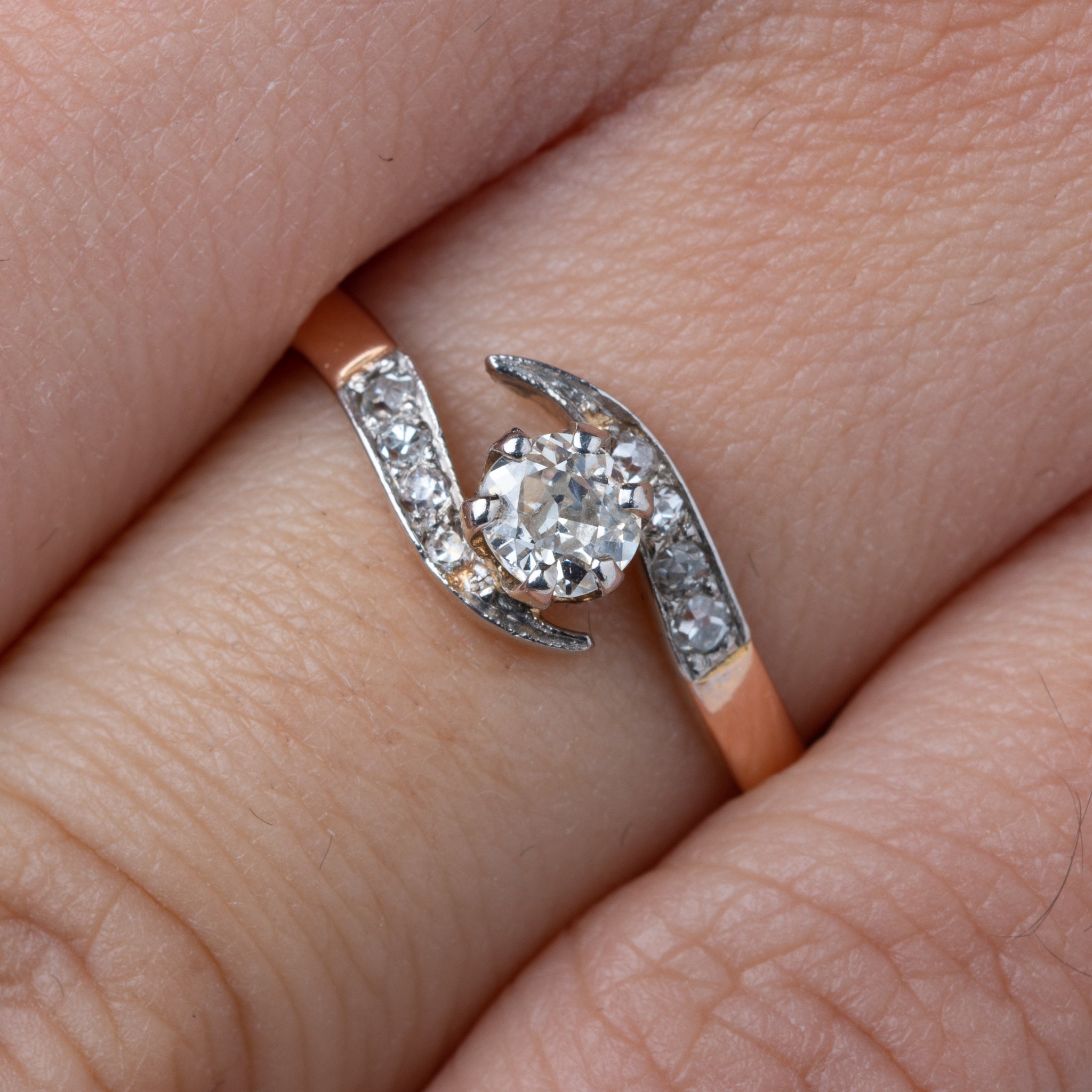 Antique Diamond Swirl Ring - LUXORIA VITA