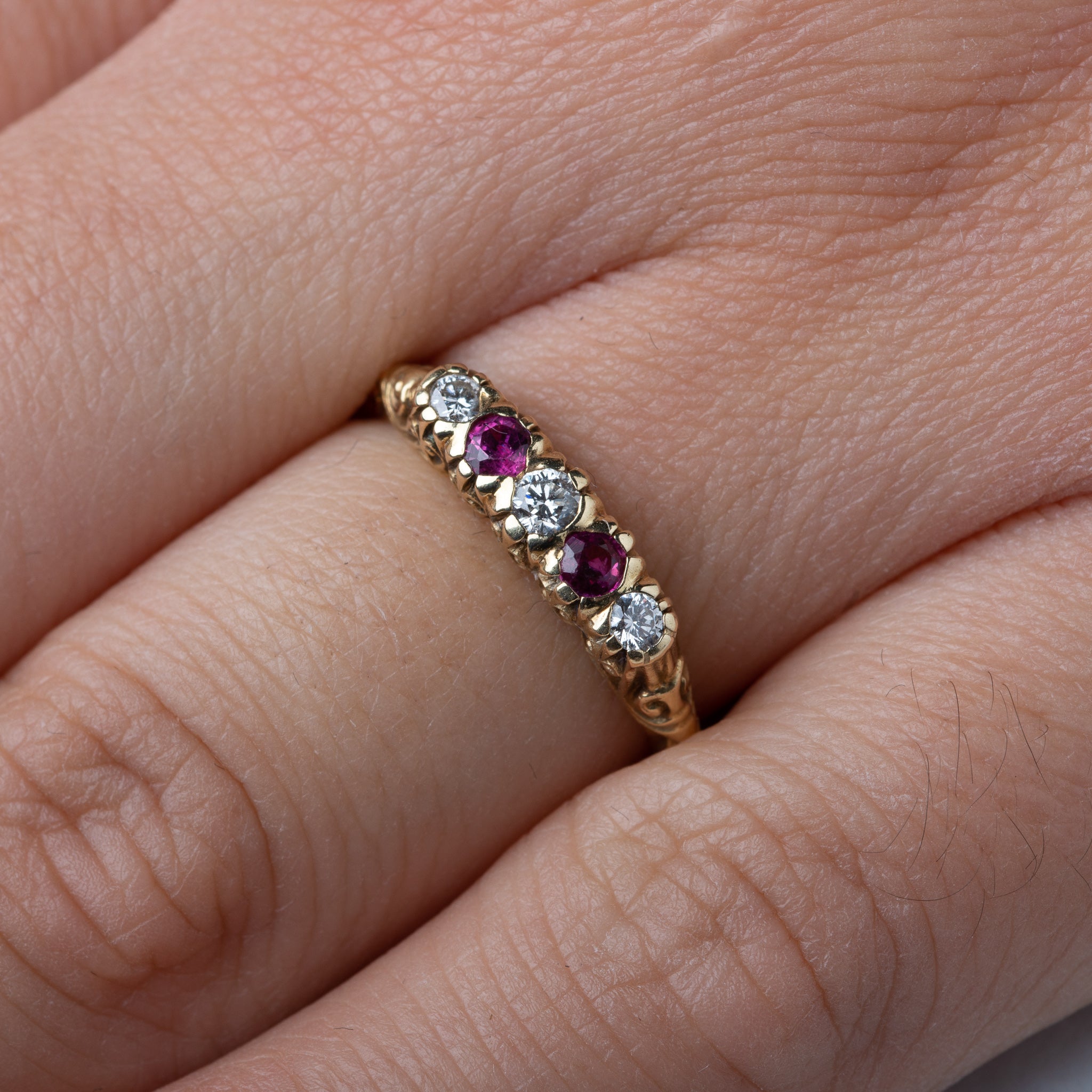 Antique Ruby Diamond Ring - Luxoria Vita