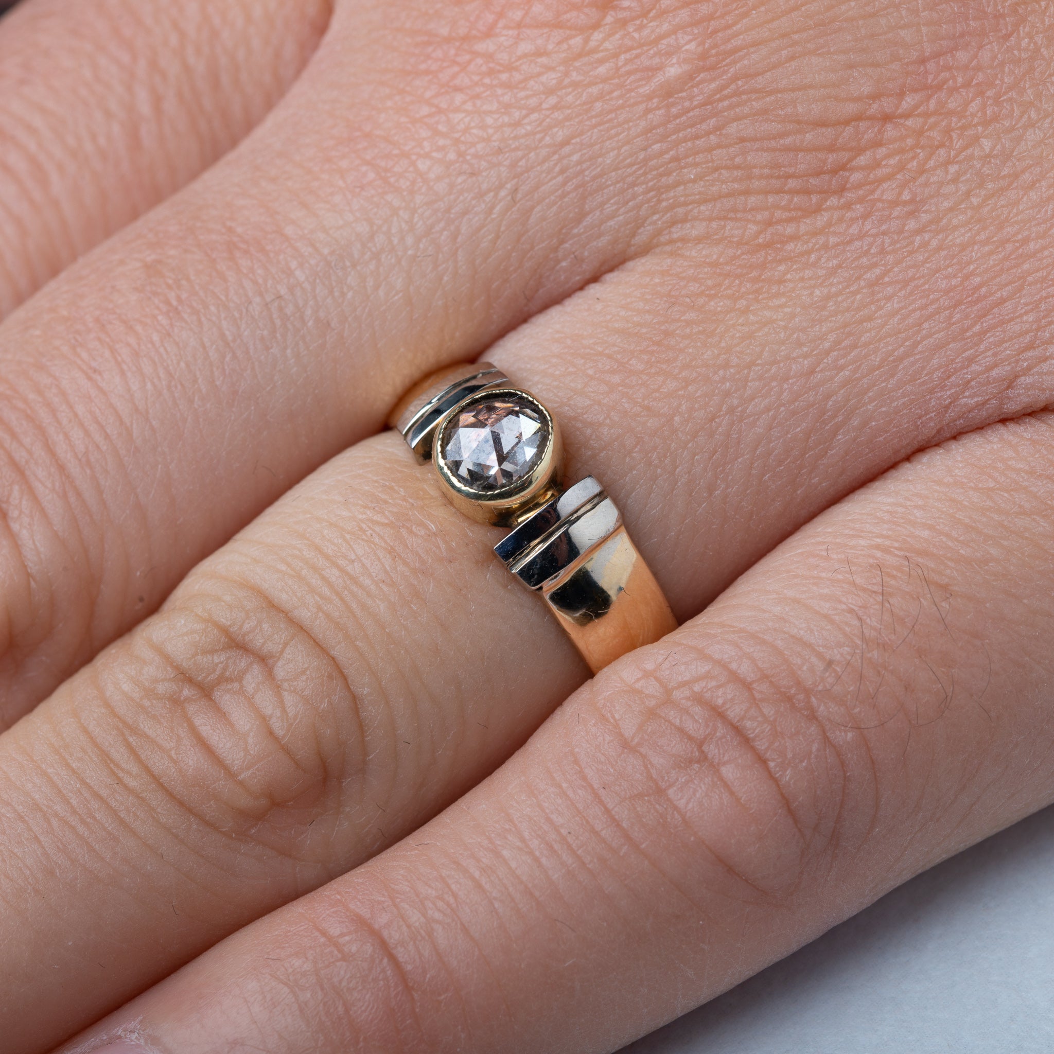 Vintage Rosecut Diamond Solitaire Ring