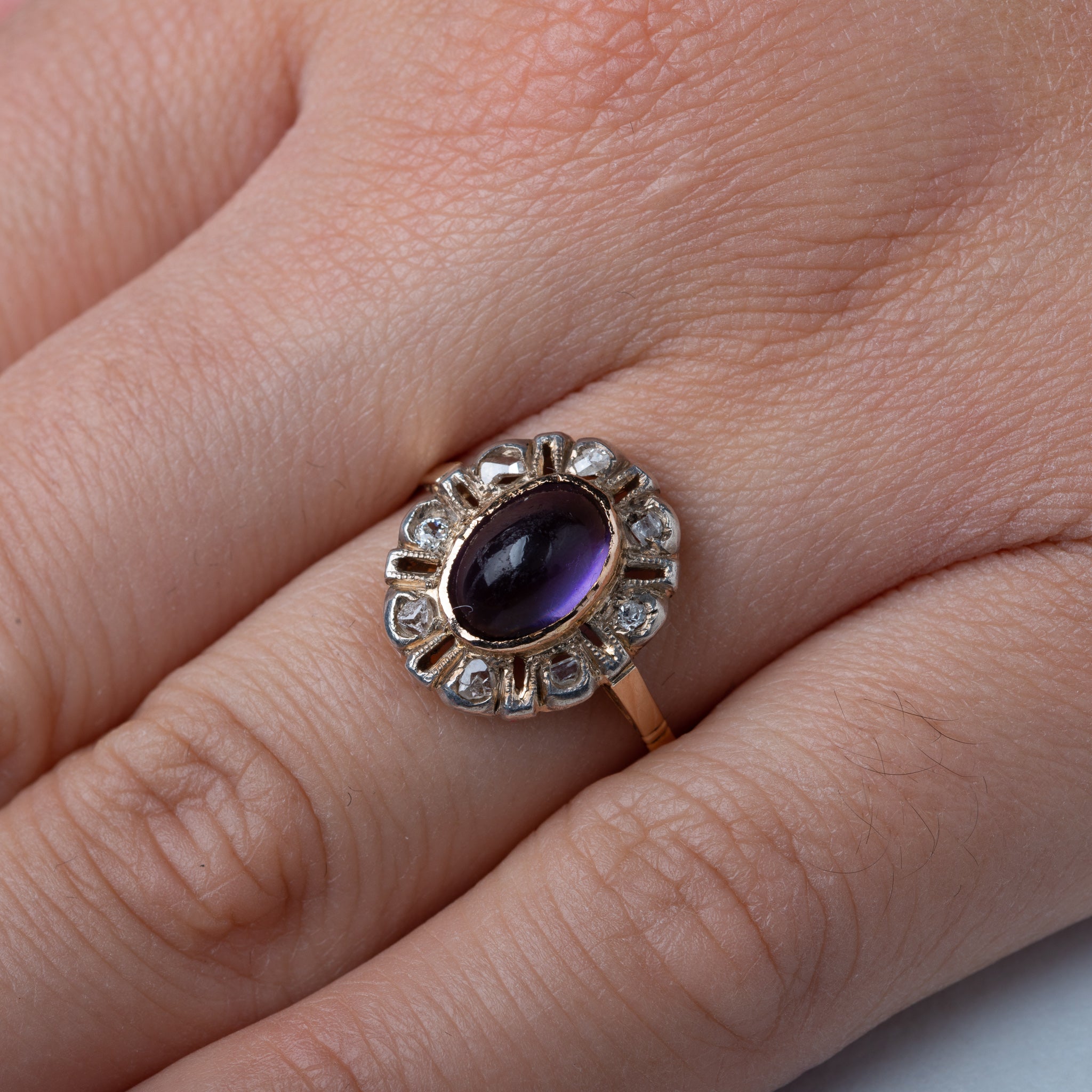 Vintage Amethyst Diamond Ring - LUXORIA VITA