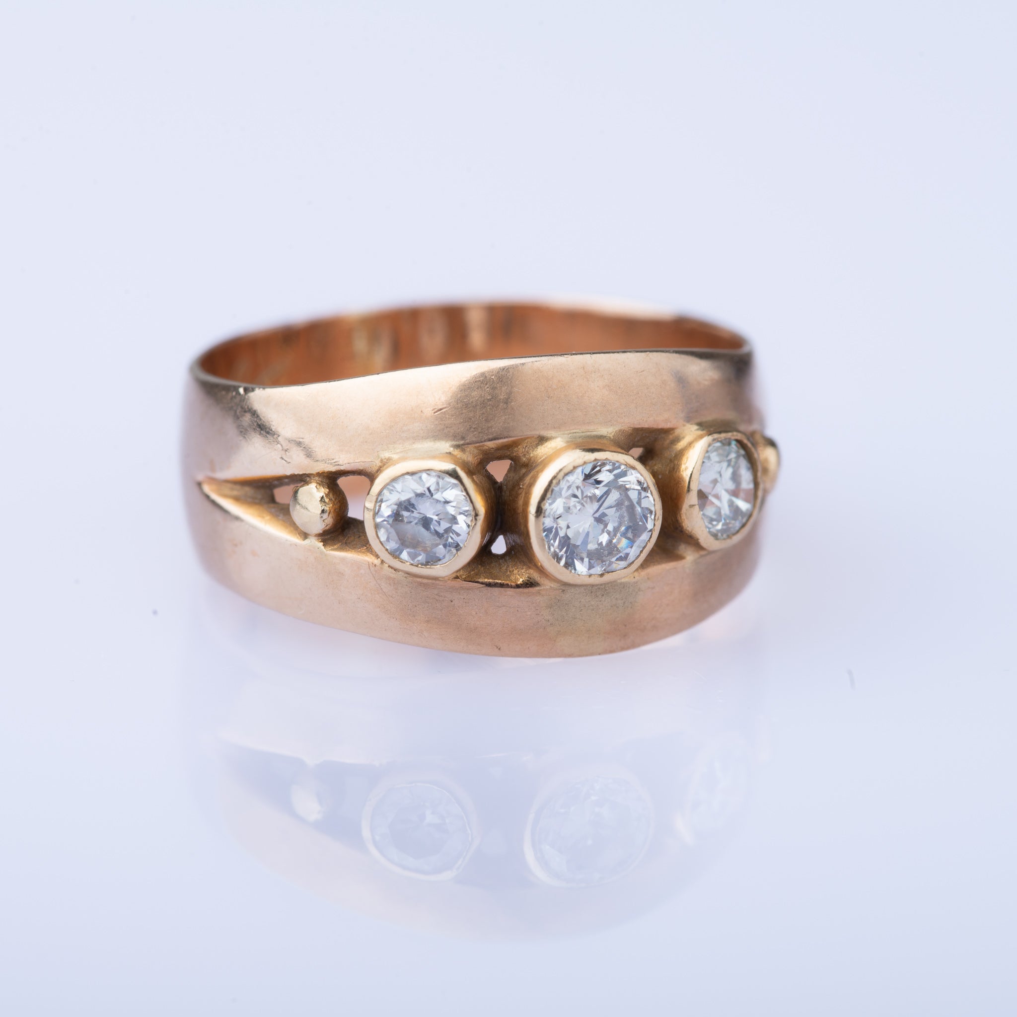 Edwardian Diamond Trilogy Ring - LUXORIA VITA