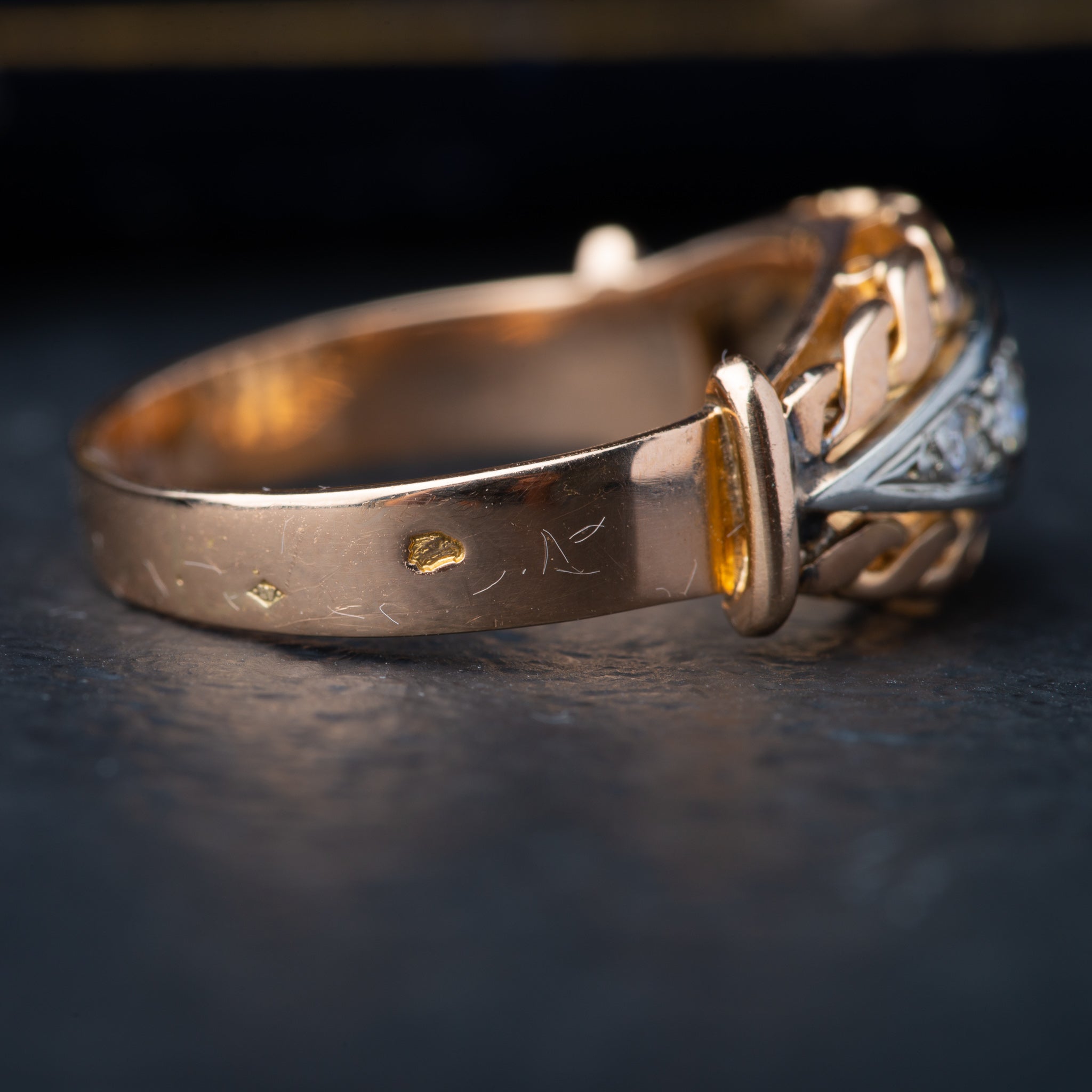 Art Deco French Five Stone Diamond Ring - LUXORIA VITA