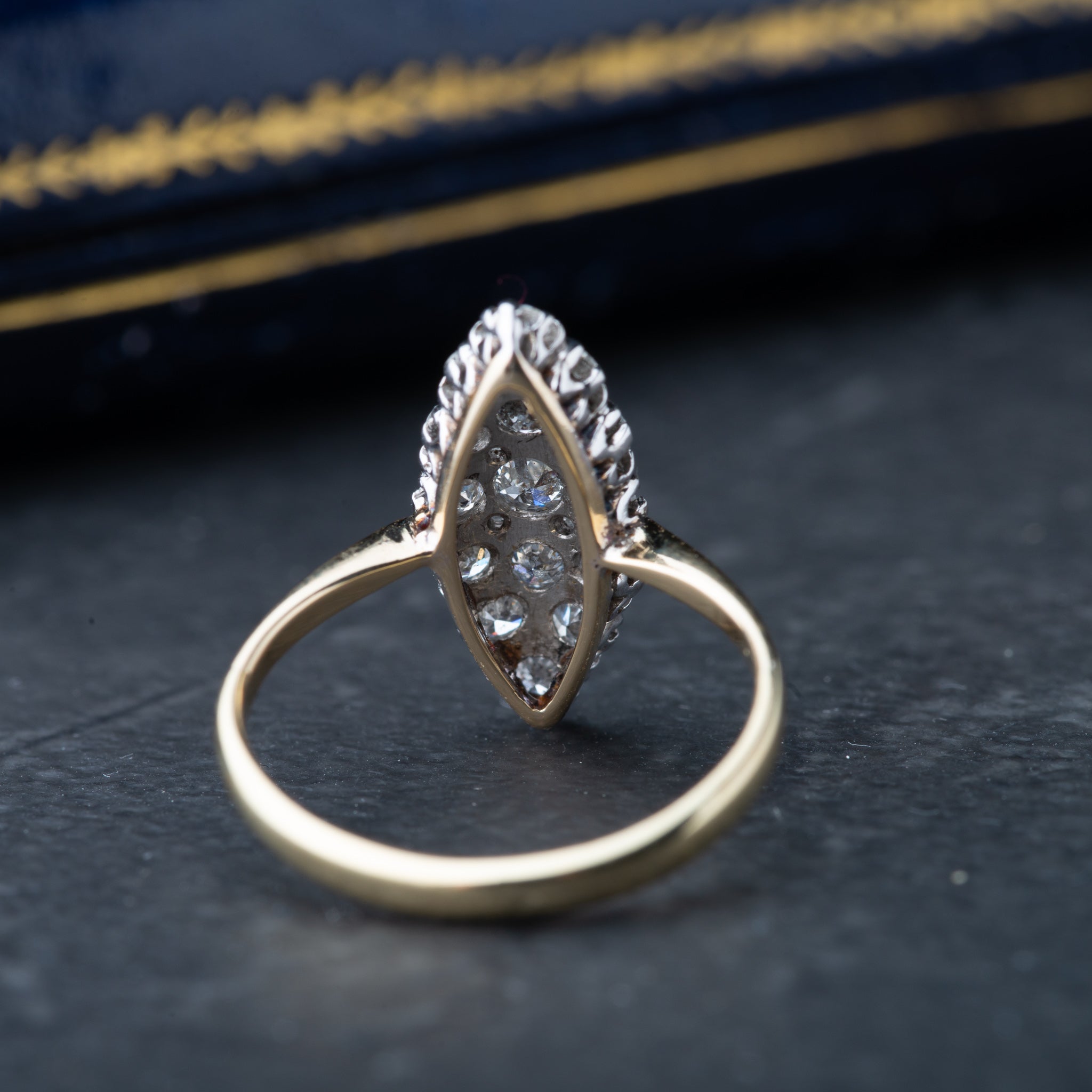 Antique 1900's Diamond Navette Ring - Luxoria Vita