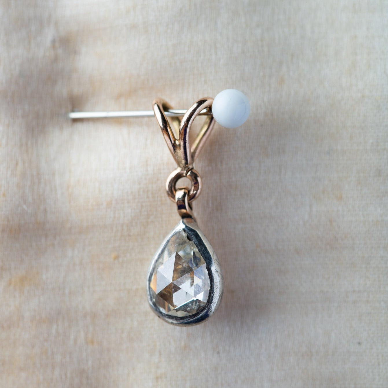 Rosecut Diamond Pear Shaped Pendant - LUXORIA VITA