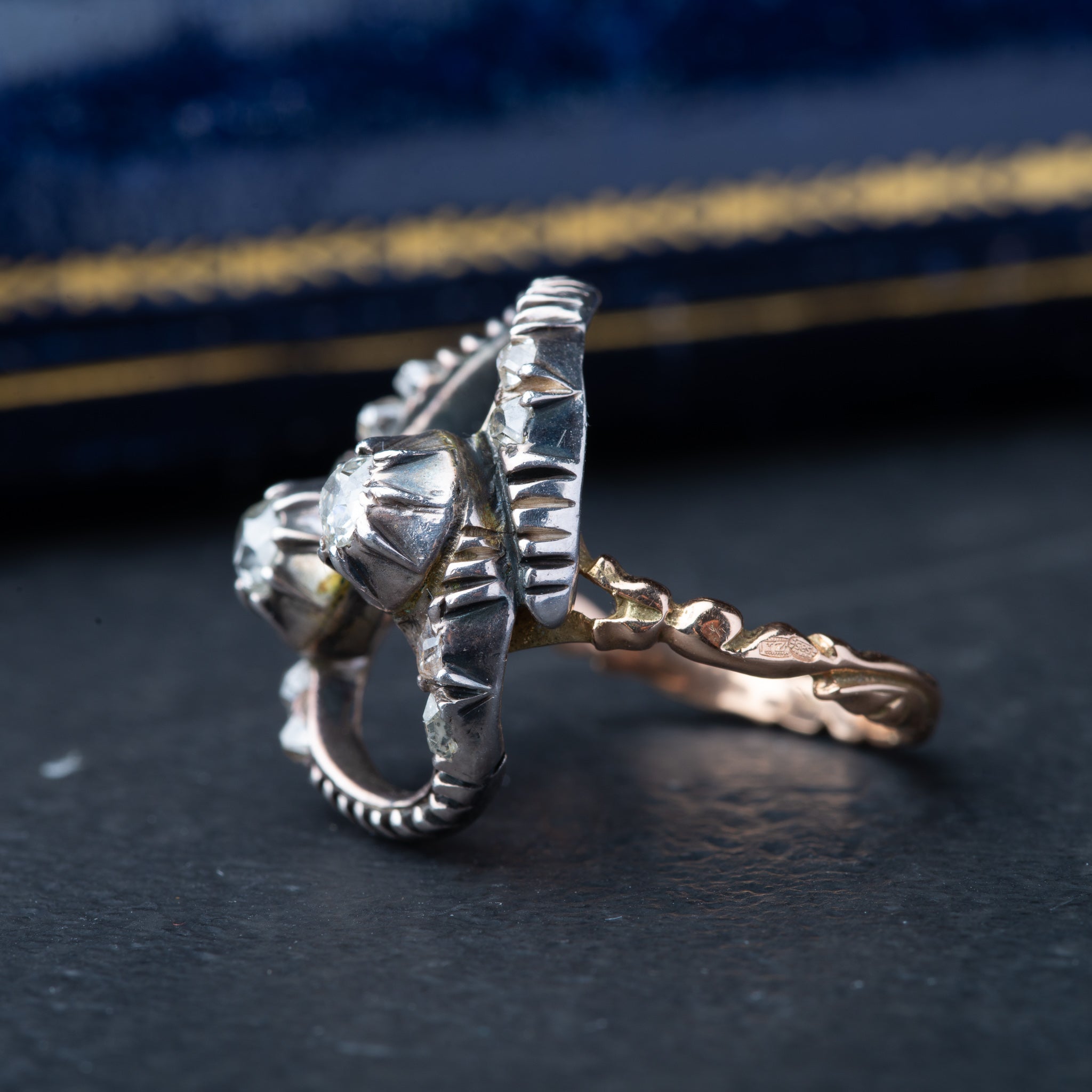 Vintage Old Mine Cut Diamond Ring