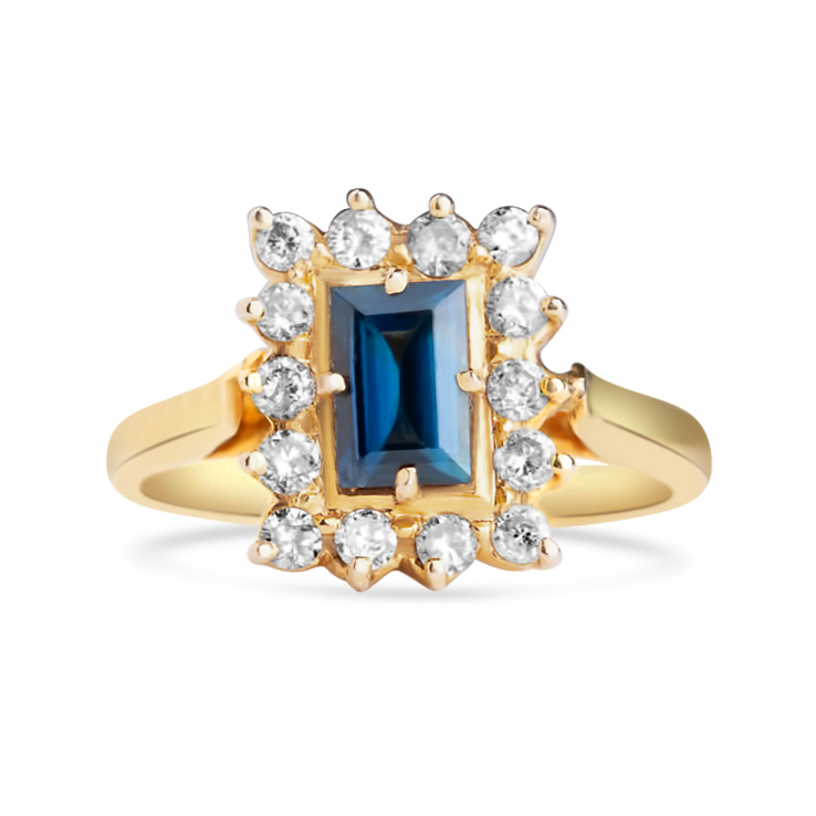 1970's Vintage Sapphire Diamond Ring - LUXORIA VITA