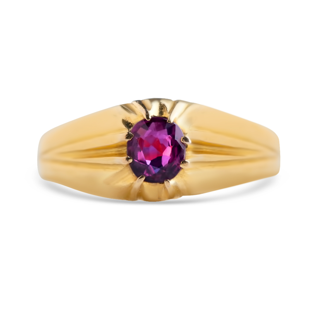 1900's High Carat Gold Ruby Ring - LUXORIA VITA