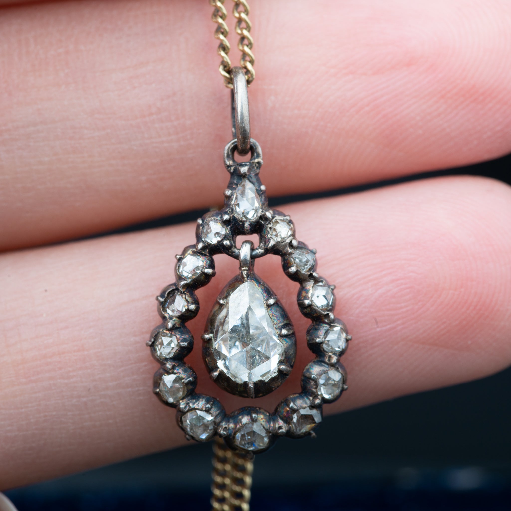 Victorian Rosecut Diamond Pendant - LUXORIA VITA