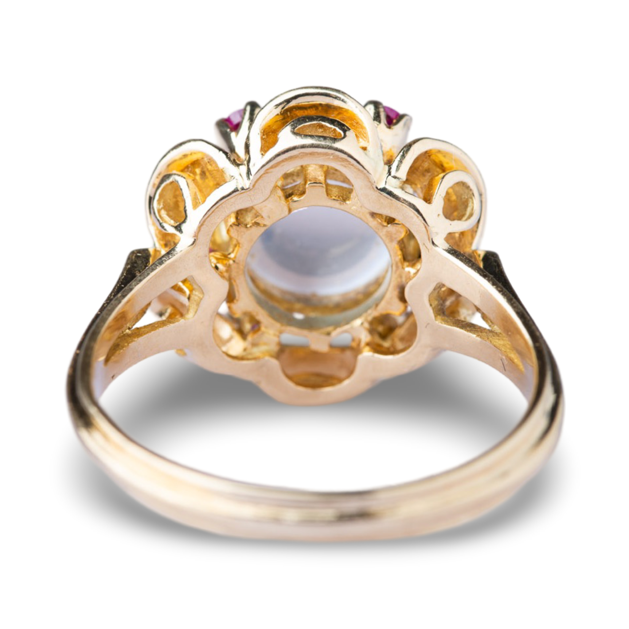 Vintage Moonstone Ruby Ring - LUXORIA VITA