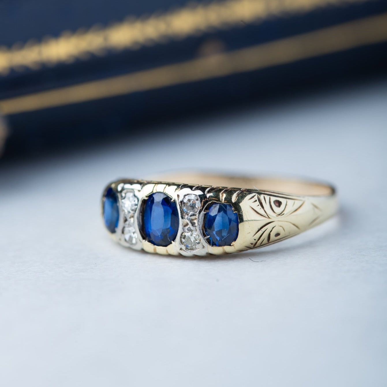 Sapphire Trilogy Ring - Luxoria Vita