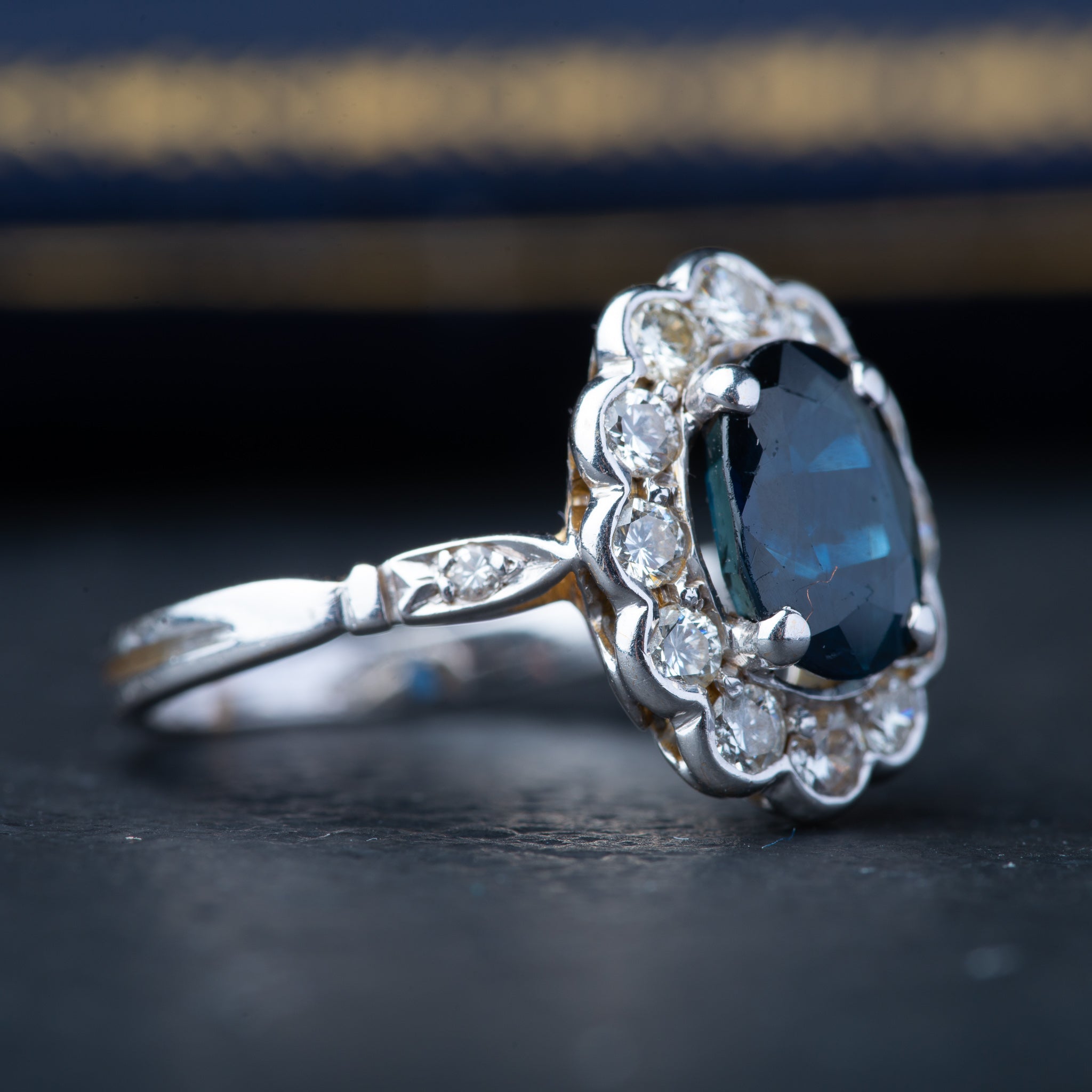 Vintage Sapphire Diamond Ring