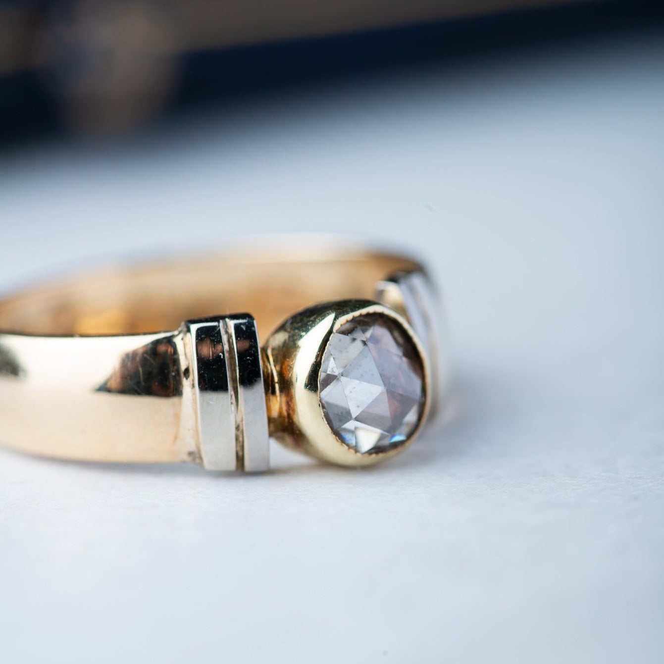 Vintage Rosecut Diamond Solitaire Ring